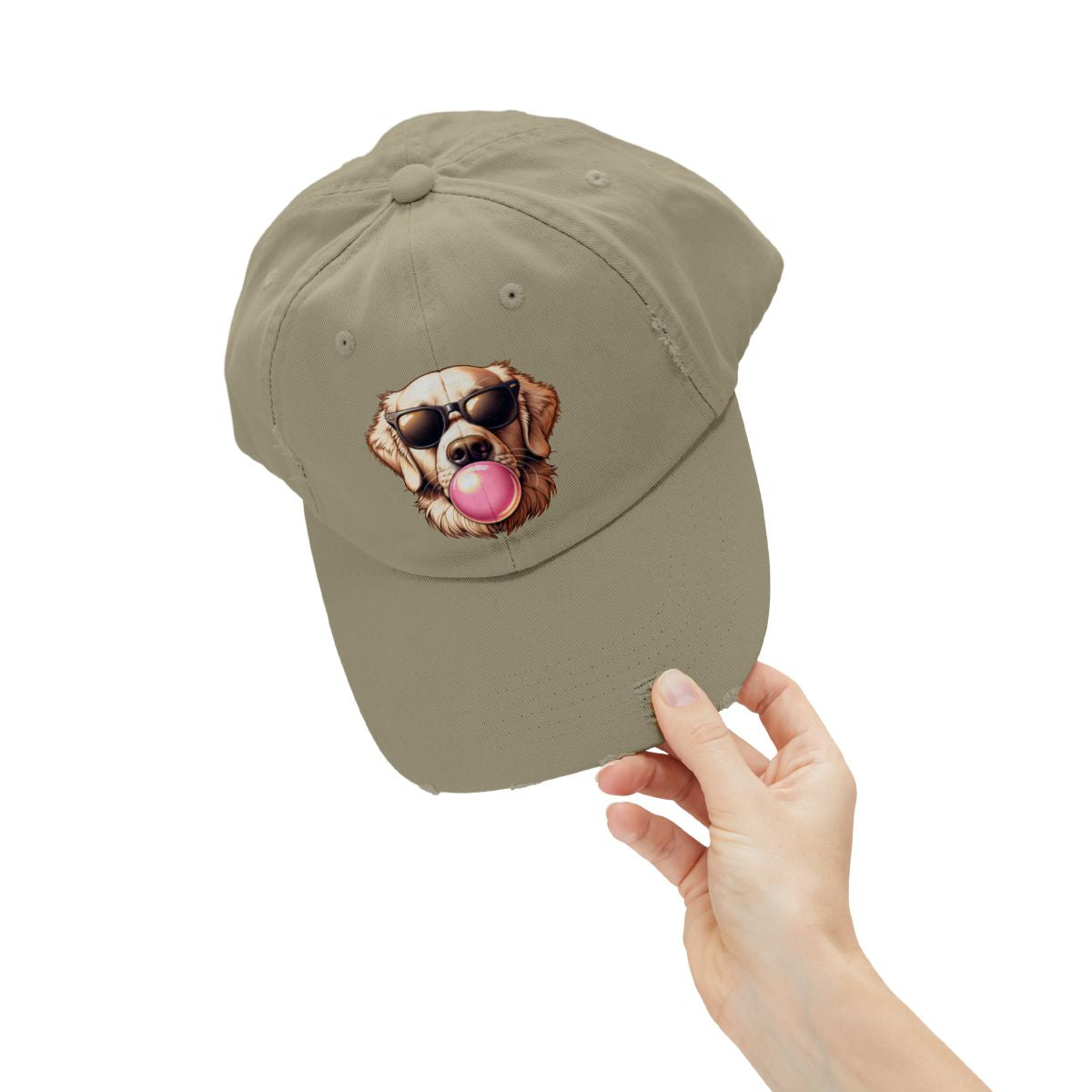 Golden-with-Gum-Unisex Distressed Cap