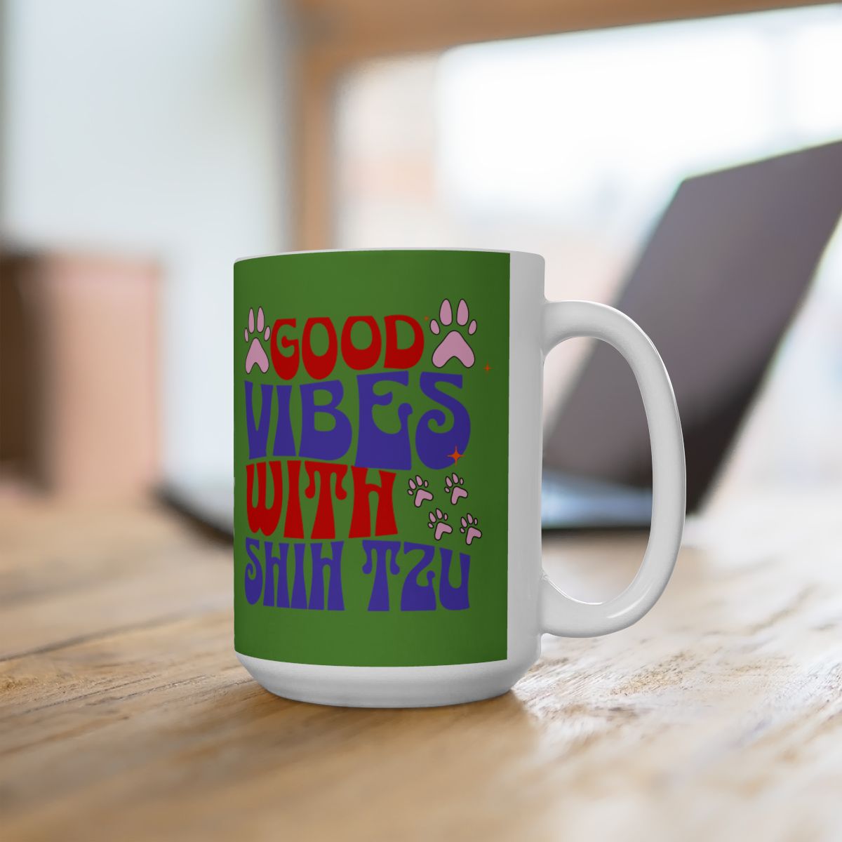 Good Vibes With Shih Tzu Mug – Cute & Durable Gift for Dog Lovers