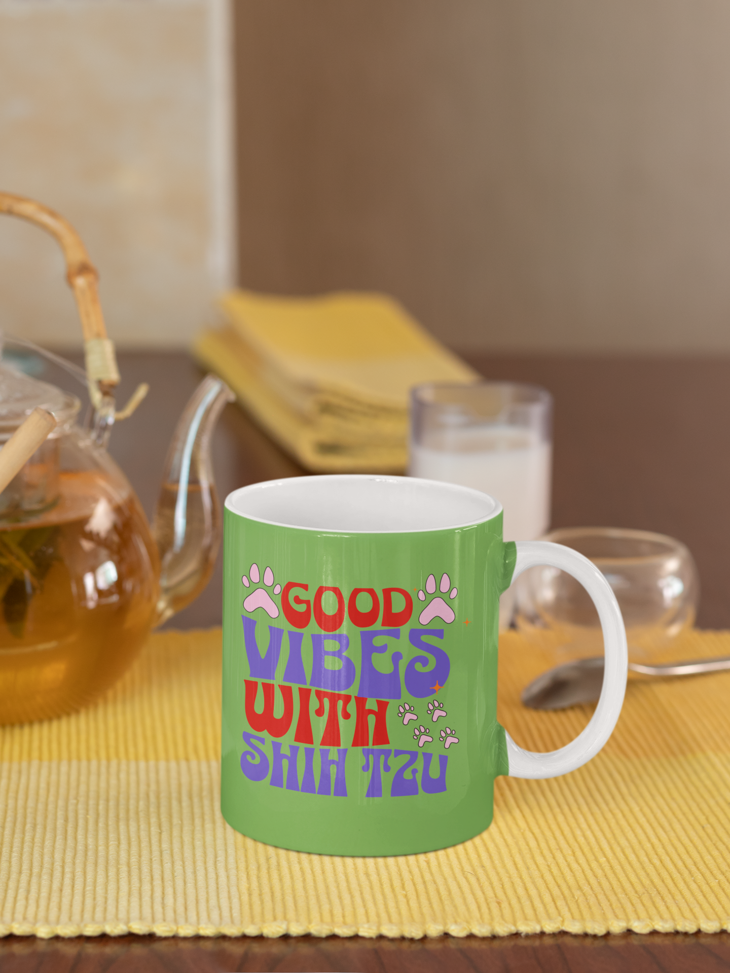 Good Vibes With Shih Tzu Mug – Cute & Durable Gift for Dog Lovers