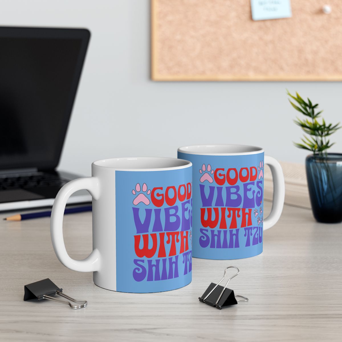 Good Vibes With Shih Tzu Mug – Cute & Durable Gift for Dog Lovers