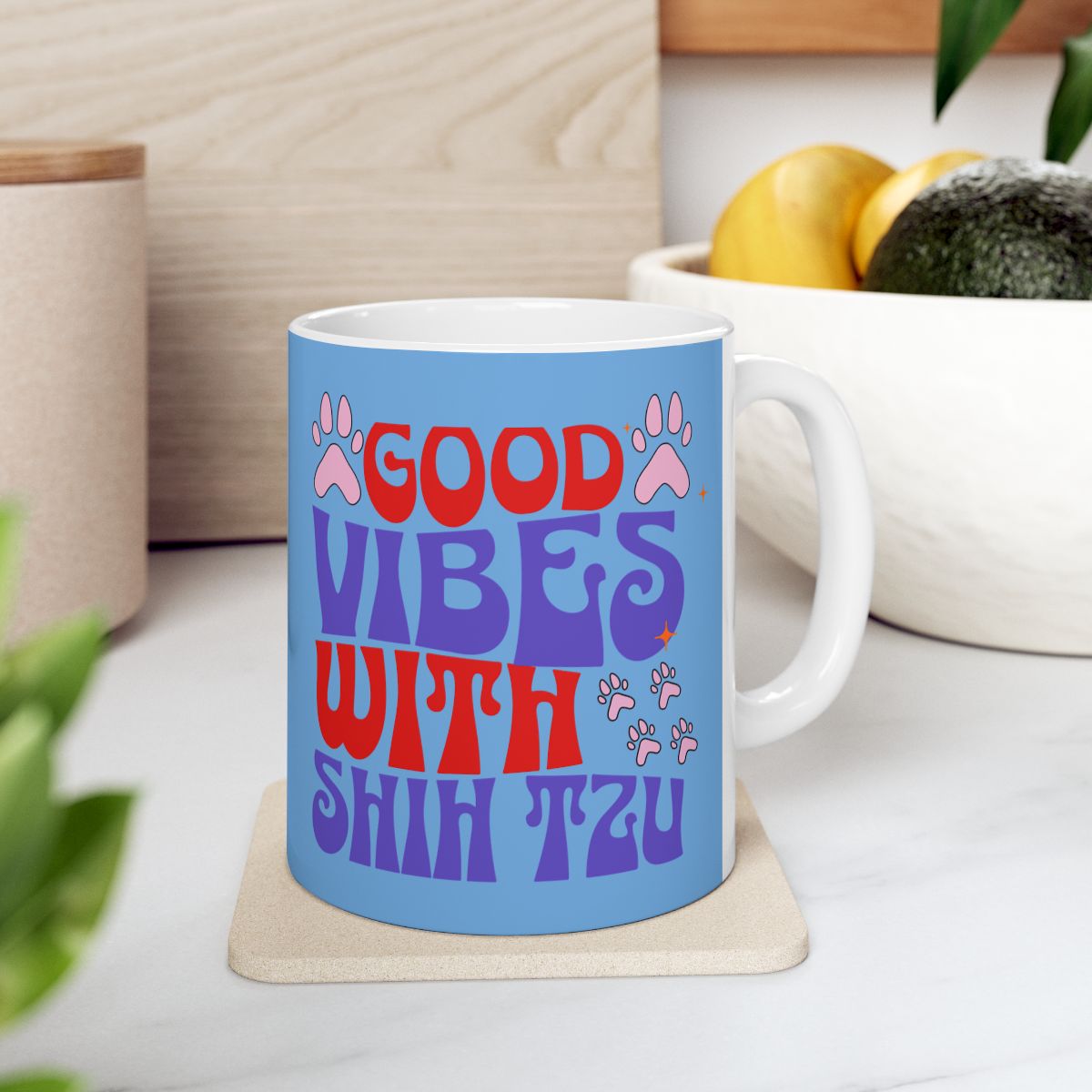 Good Vibes With Shih Tzu Mug – Cute & Durable Gift for Dog Lovers