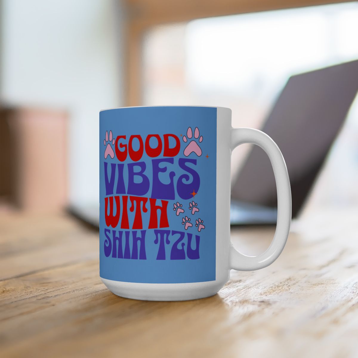 Good Vibes With Shih Tzu Mug – Cute & Durable Gift for Dog Lovers