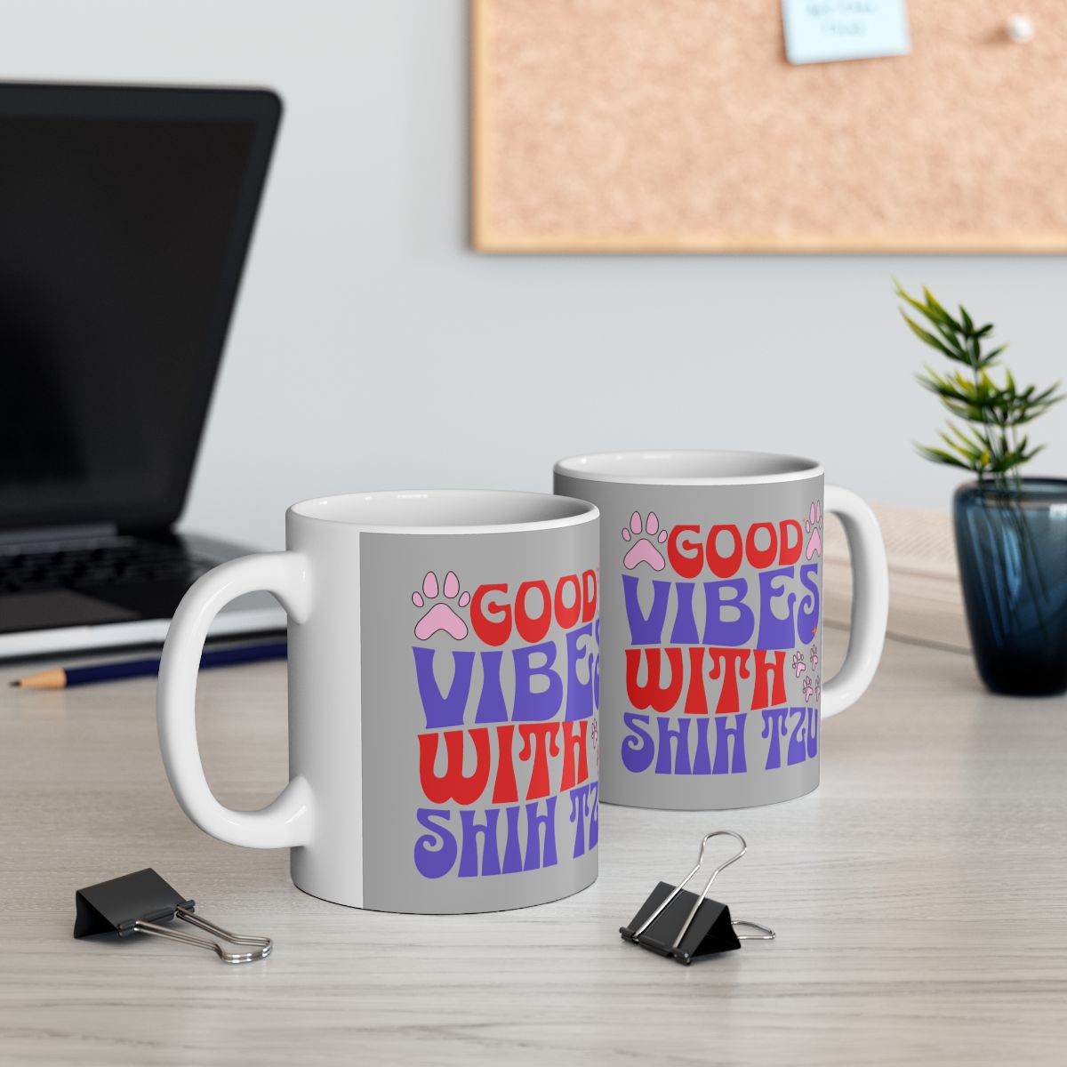 Good Vibes With Shih Tzu Mug – Cute & Durable Gift for Dog Lovers