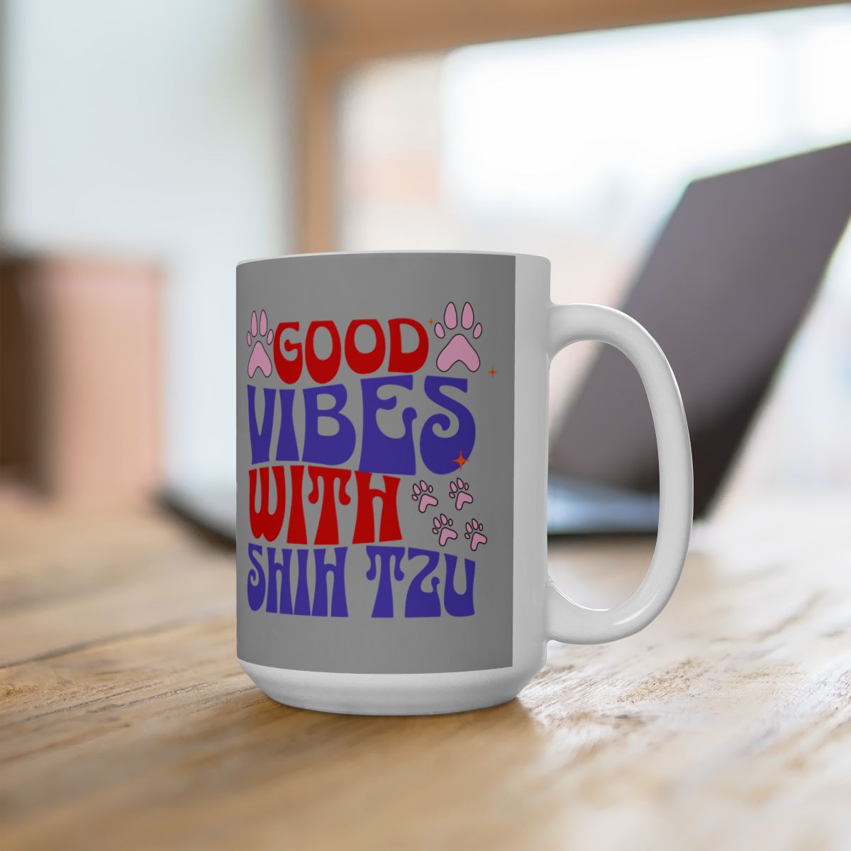 Good Vibes With Shih Tzu Mug – Cute & Durable Gift for Dog Lovers