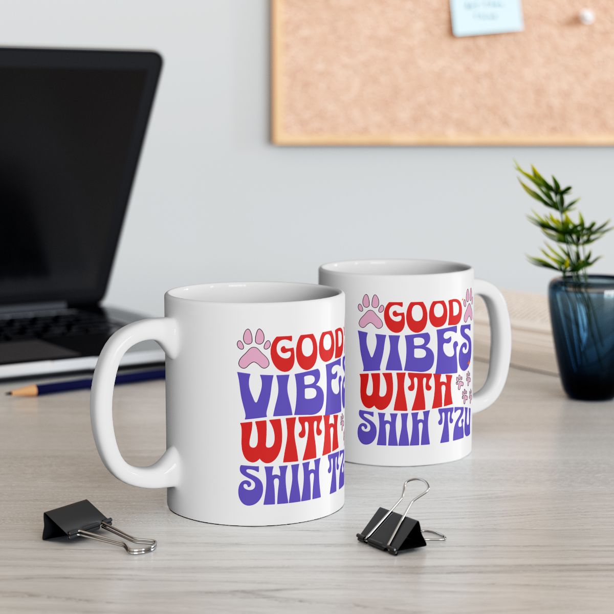 Good Vibes With Shih Tzu Mug – Cute & Durable Gift for Dog Lovers