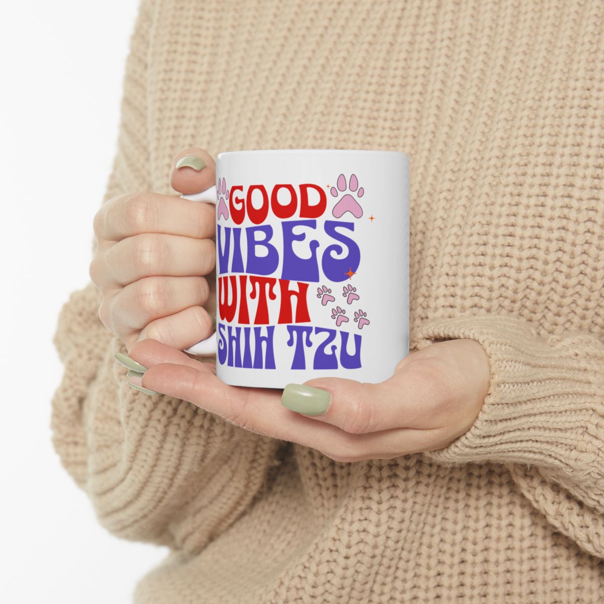 Good Vibes With Shih Tzu Mug – Cute & Durable Gift for Dog Lovers