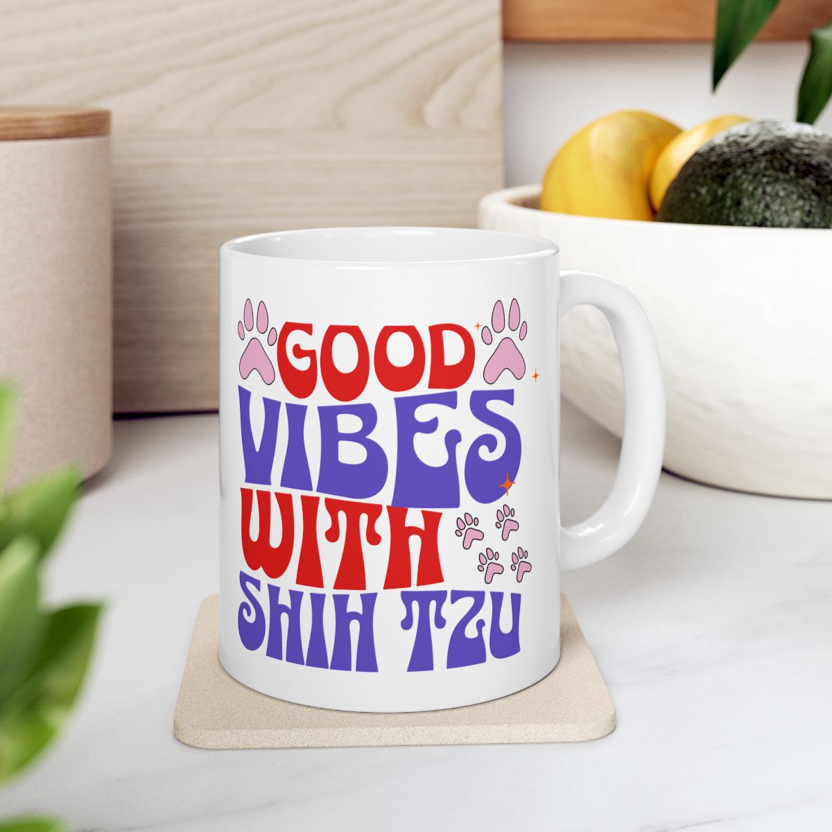 Good Vibes With Shih Tzu Mug – Cute & Durable Gift for Dog Lovers