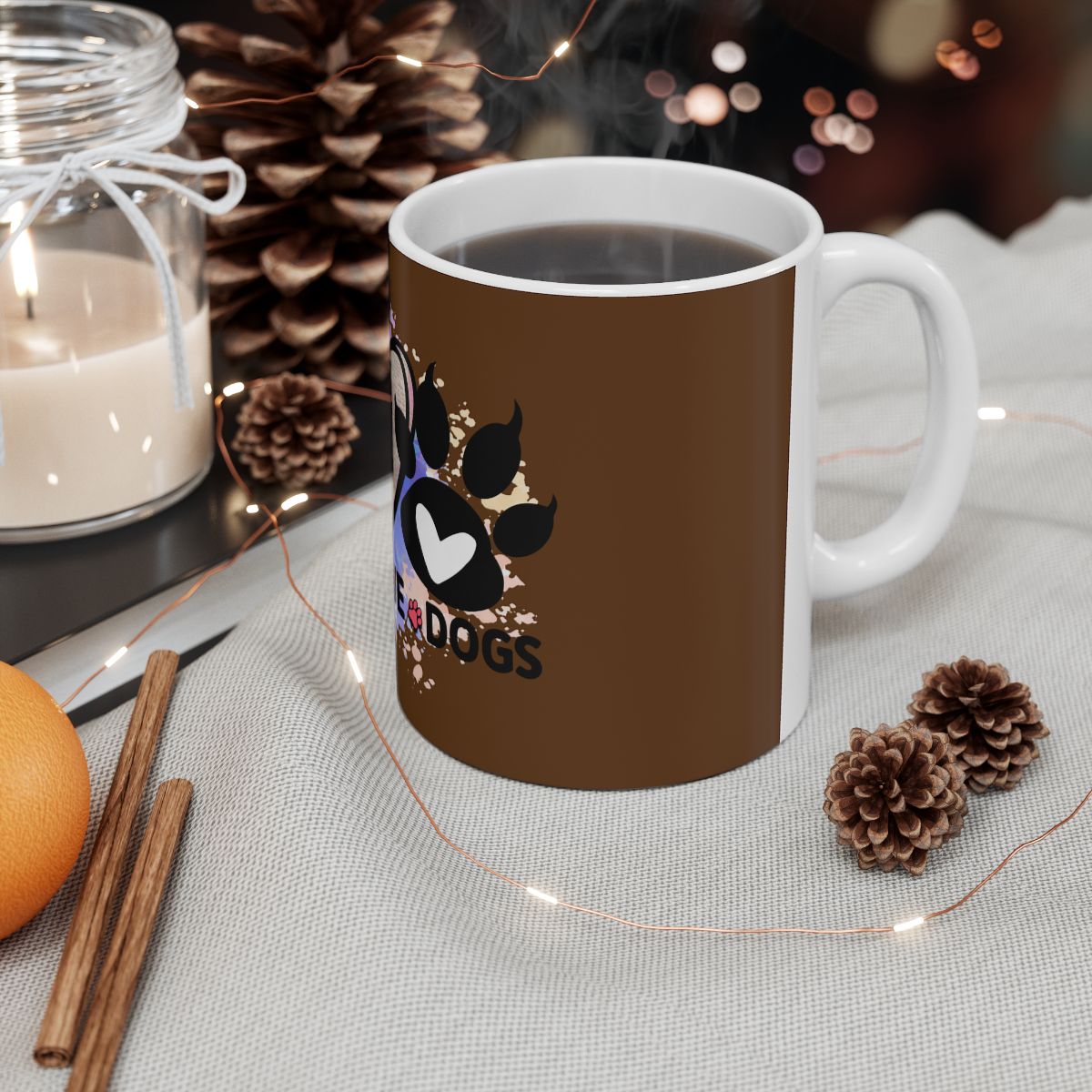 Peace Love Dogs Coffee Mug – Cute & Durable Gift for Dog Lovers