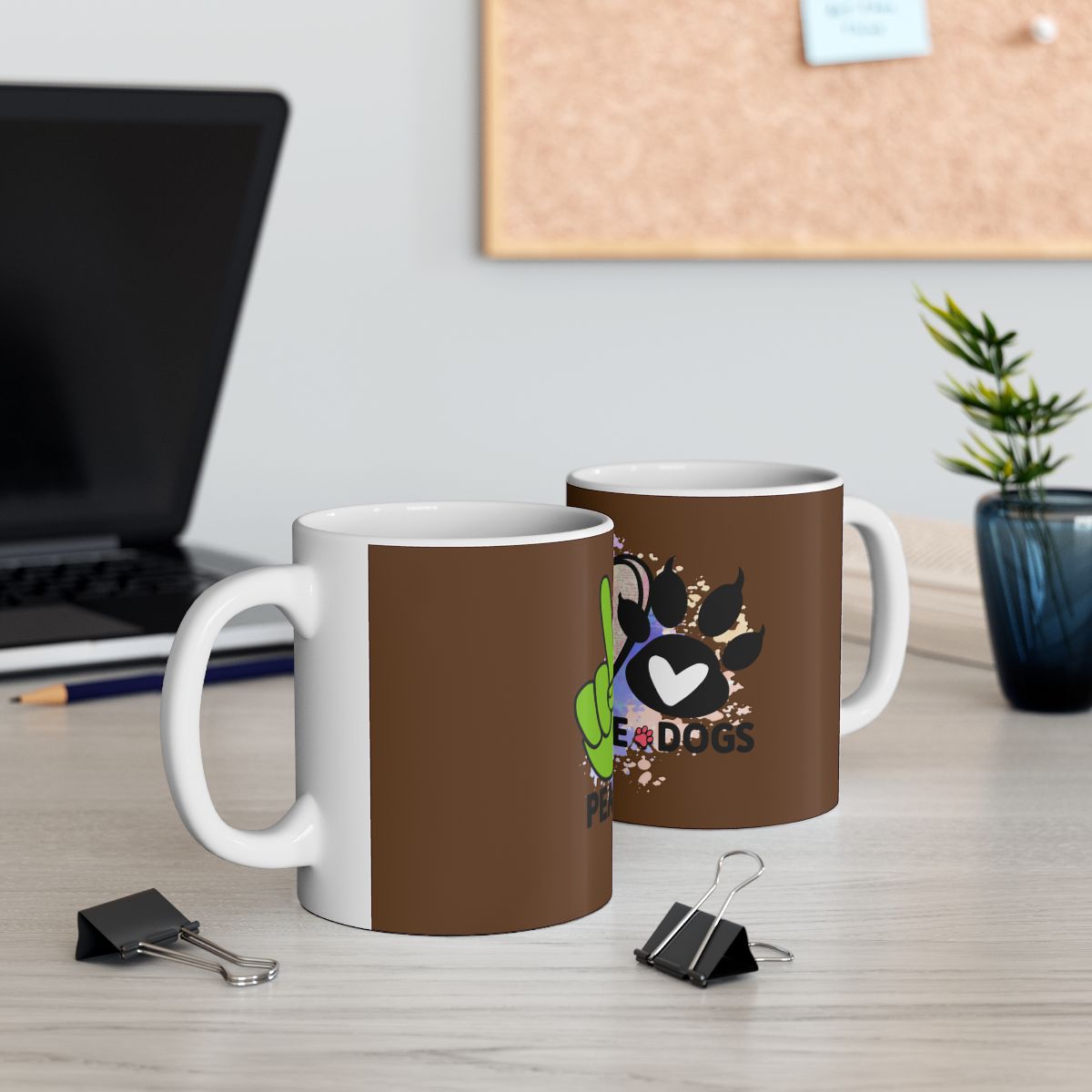 Peace Love Dogs Coffee Mug – Cute & Durable Gift for Dog Lovers