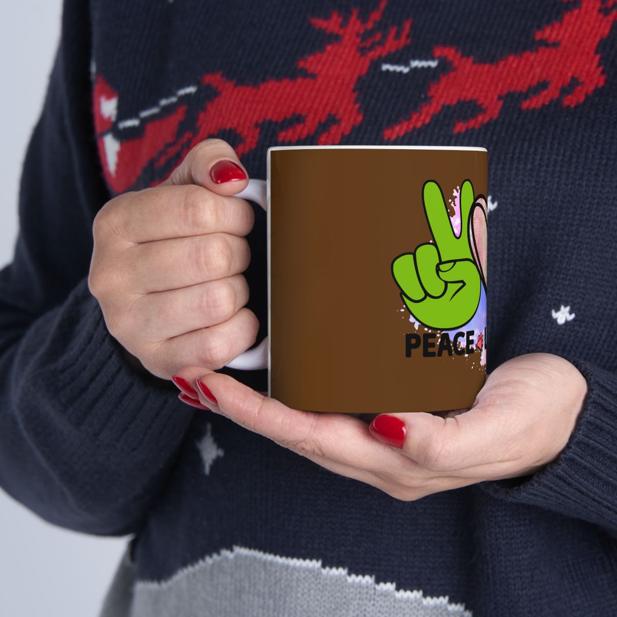 Peace Love Dogs Coffee Mug – Cute & Durable Gift for Dog Lovers