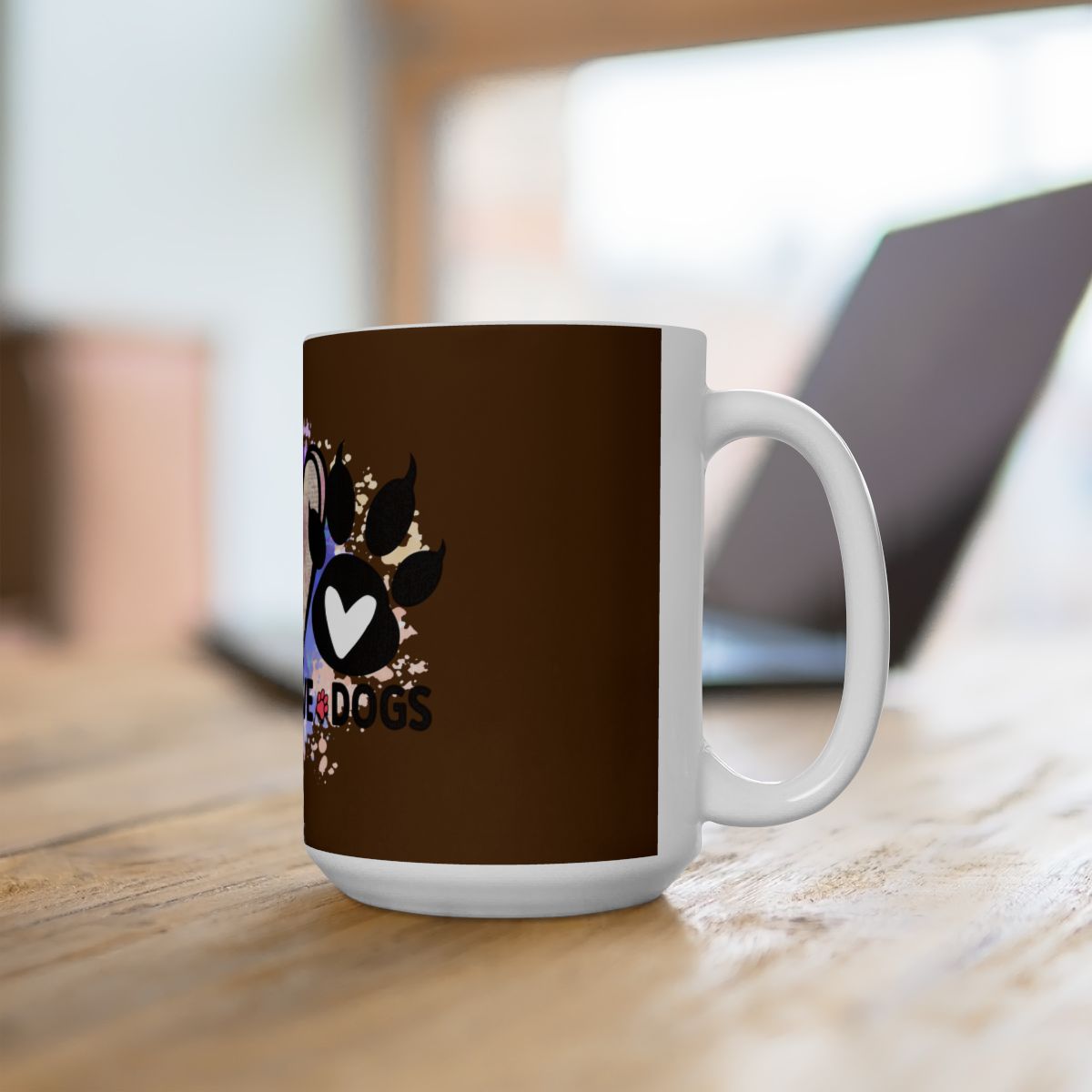 Peace Love Dogs Coffee Mug – Cute & Durable Gift for Dog Lovers