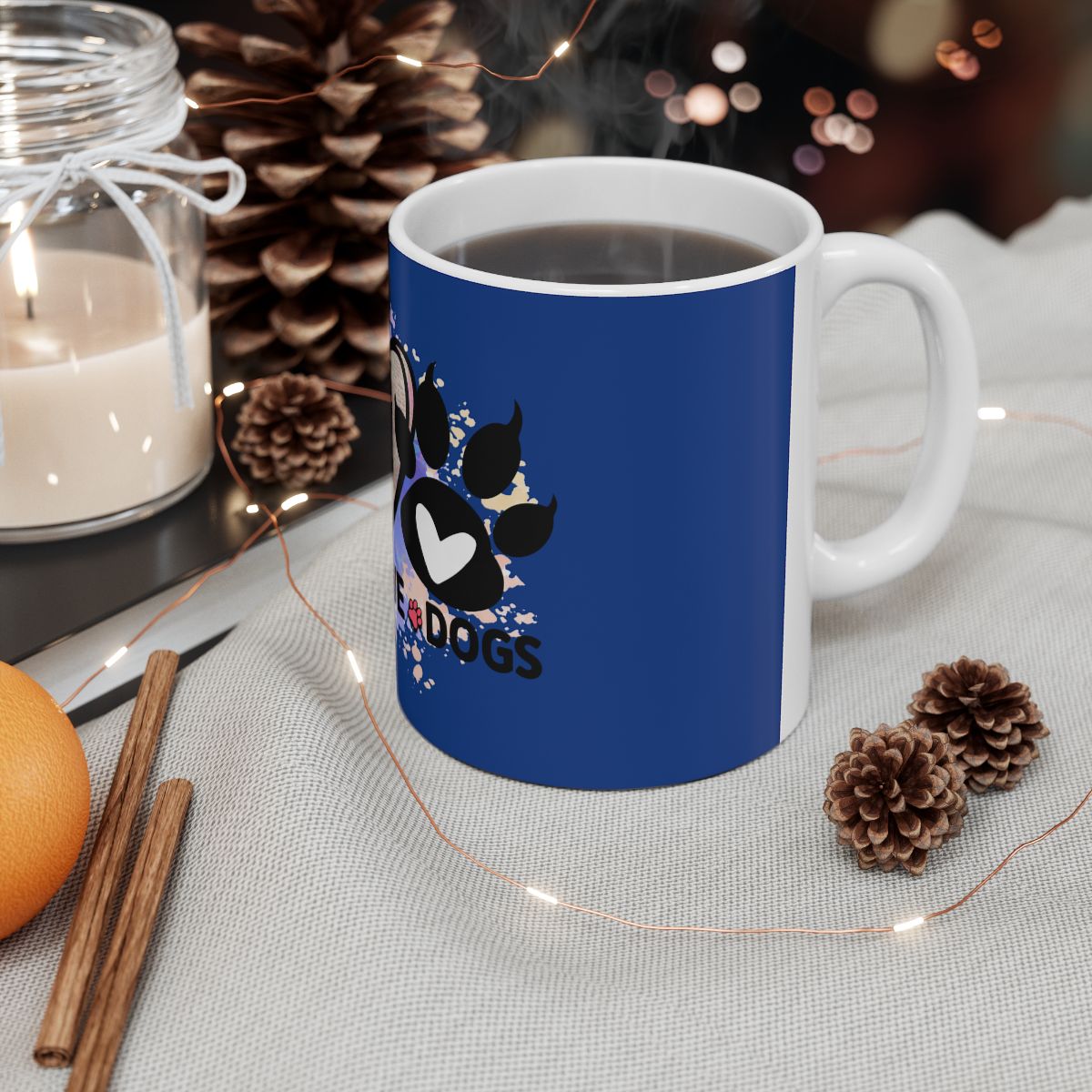 Peace Love Dogs Coffee Mug – Cute & Durable Gift for Dog Lovers