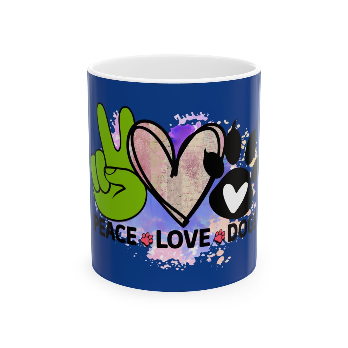 Peace Love Dogs Coffee Mug – Cute & Durable Gift for Dog Lovers