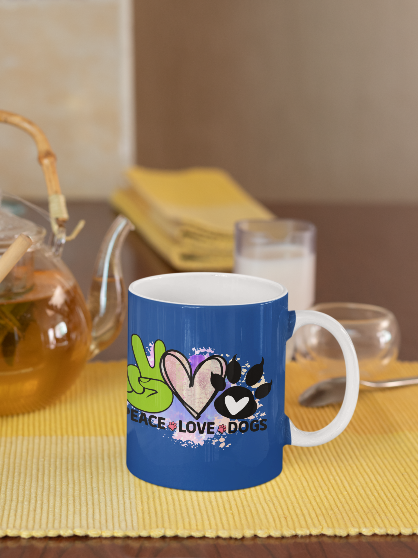 Peace Love Dogs Coffee Mug – Cute & Durable Gift for Dog Lovers