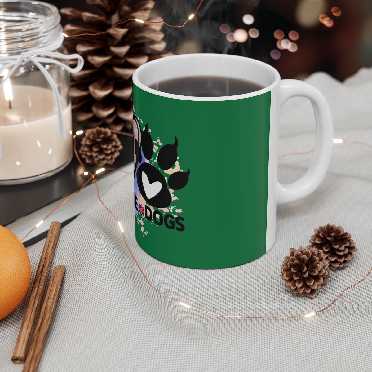 Peace Love Dogs Coffee Mug – Cute & Durable Gift for Dog Lovers