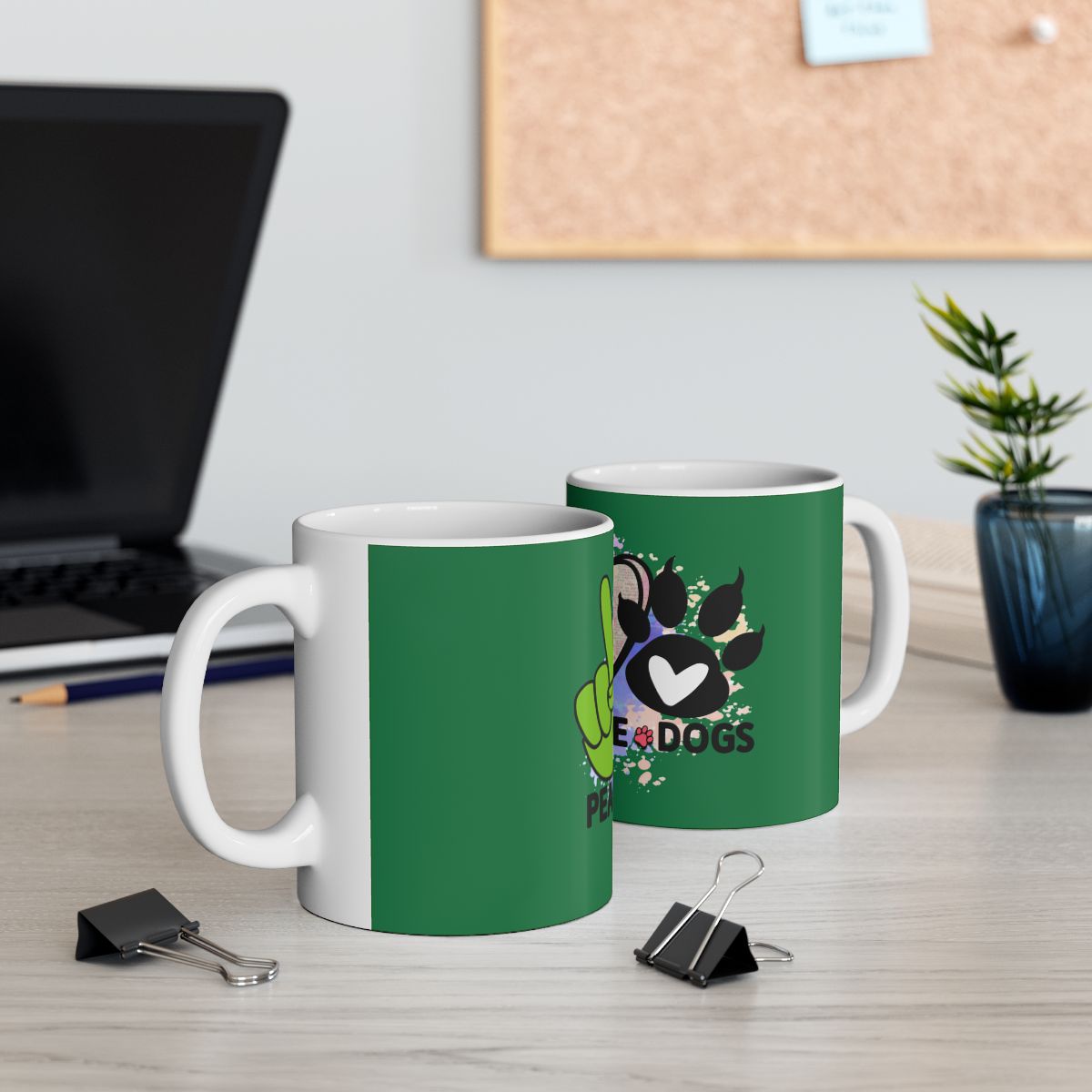 Peace Love Dogs Coffee Mug – Cute & Durable Gift for Dog Lovers