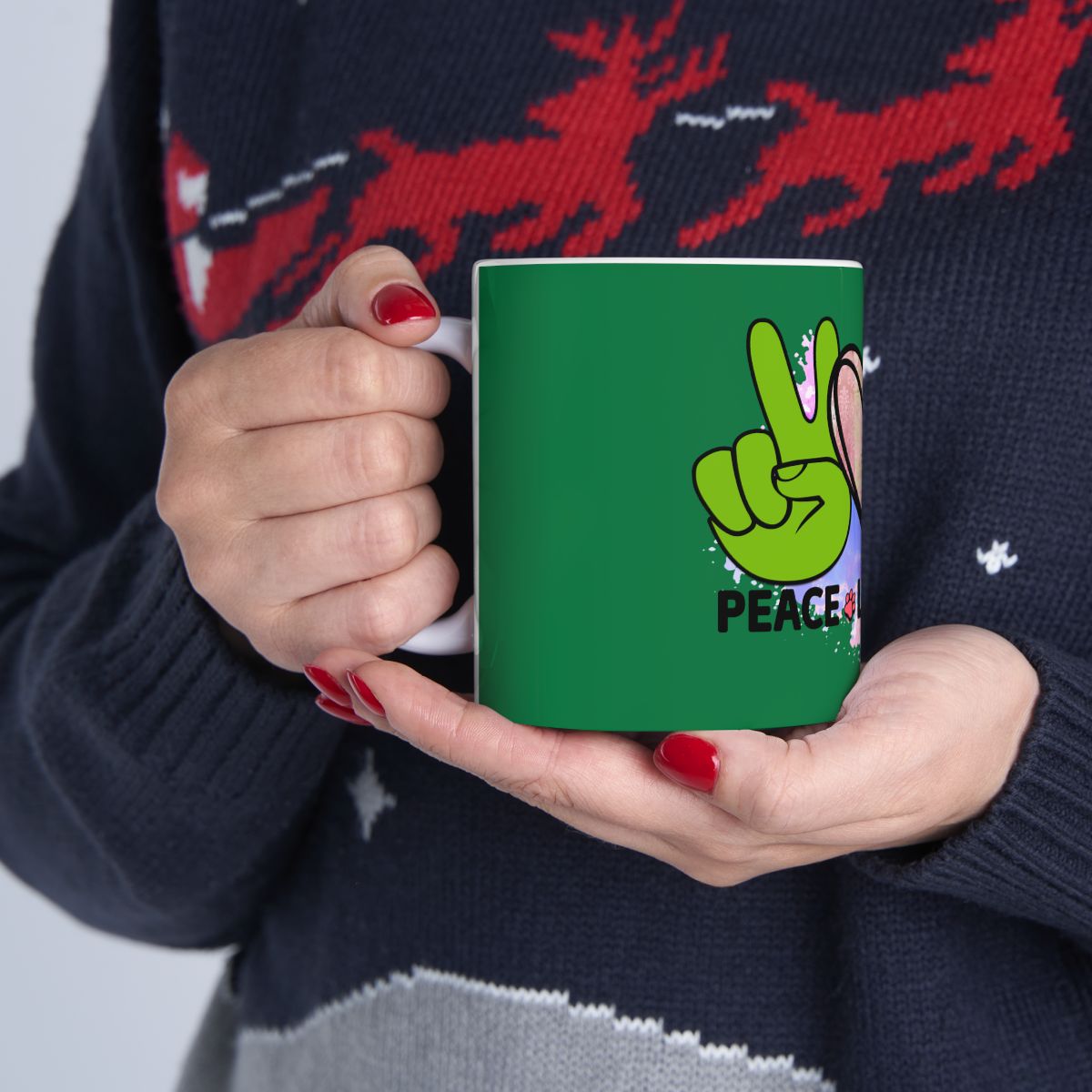 Peace Love Dogs Coffee Mug – Cute & Durable Gift for Dog Lovers