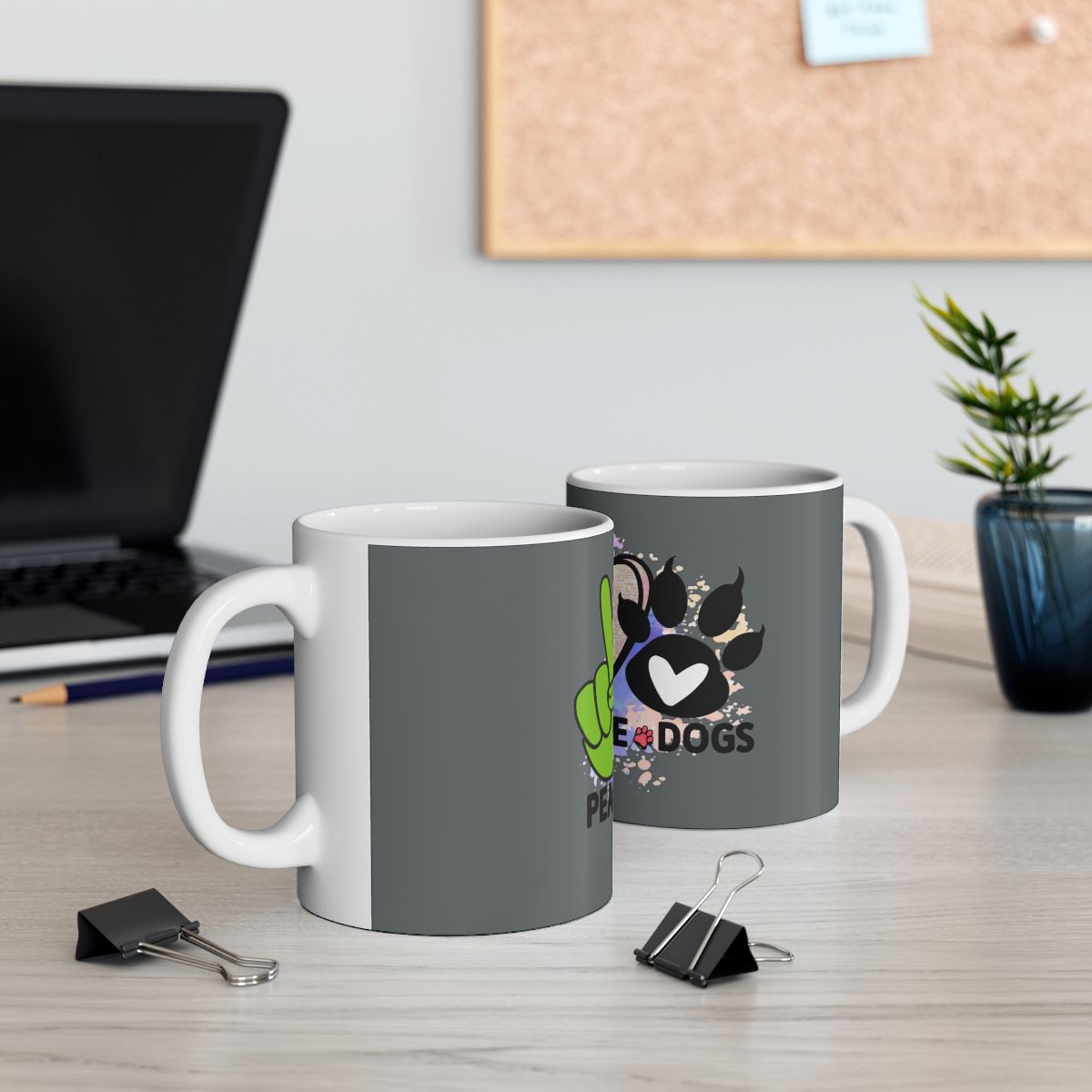 Peace Love Dogs Coffee Mug – Cute & Durable Gift for Dog Lovers