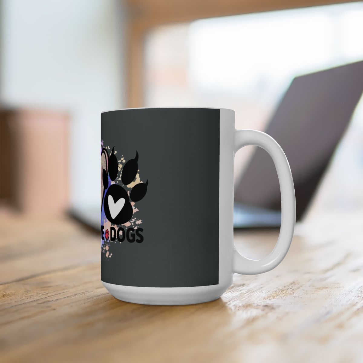 Peace Love Dogs Coffee Mug – Cute & Durable Gift for Dog Lovers