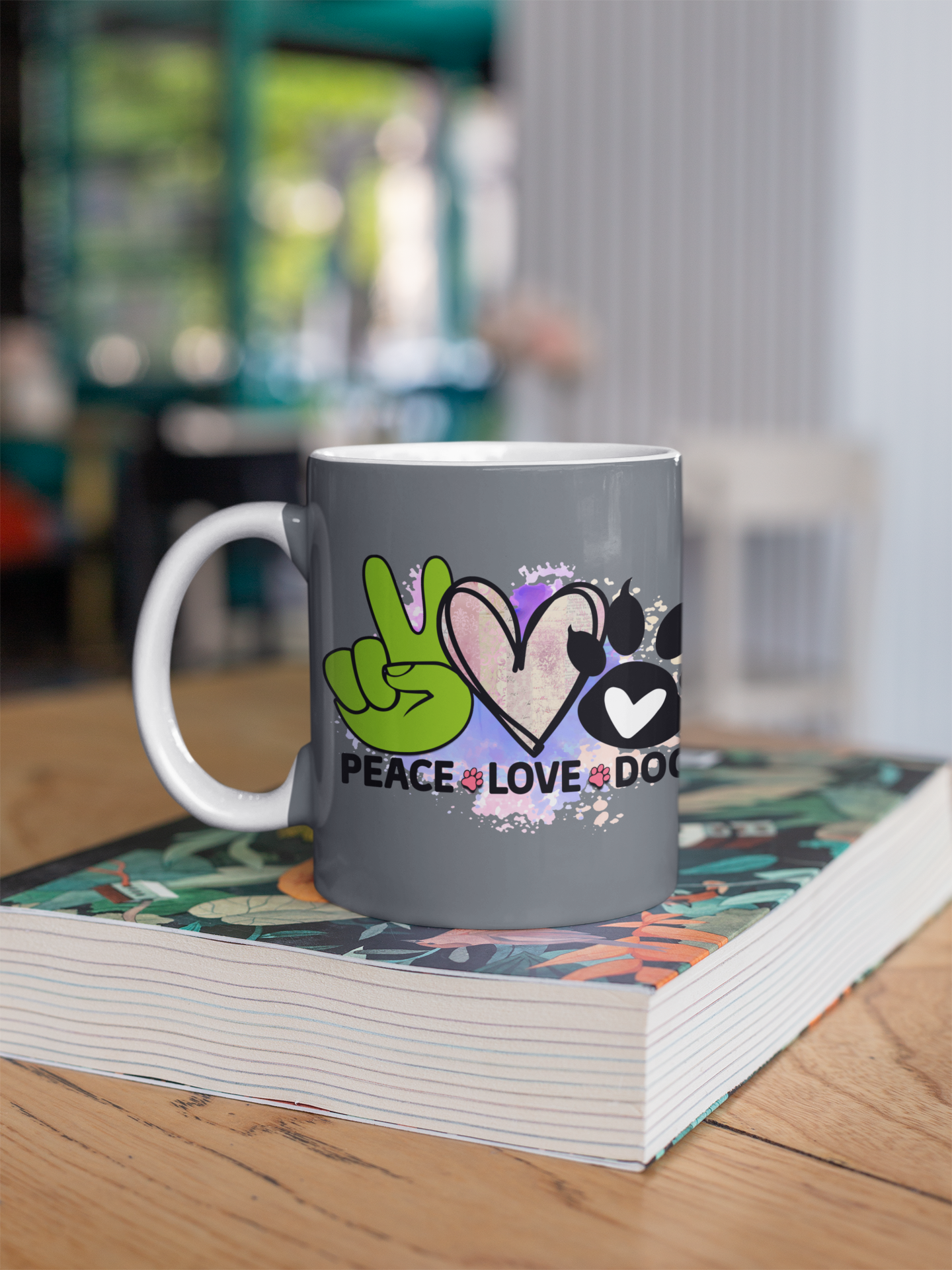 Peace Love Dogs Coffee Mug – Cute & Durable Gift for Dog Lovers