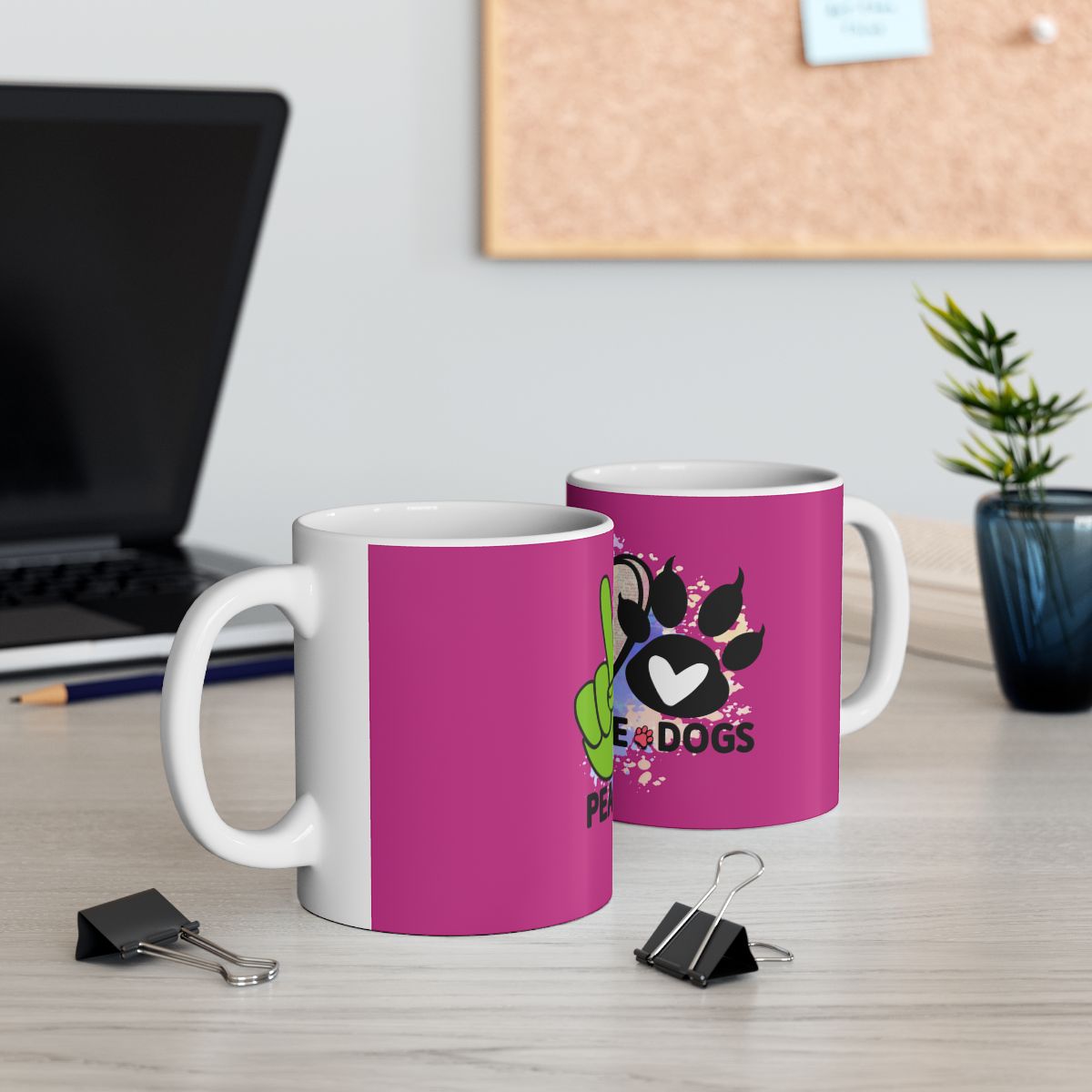 Peace Love Dogs Coffee Mug – Cute & Durable Gift for Dog Lovers