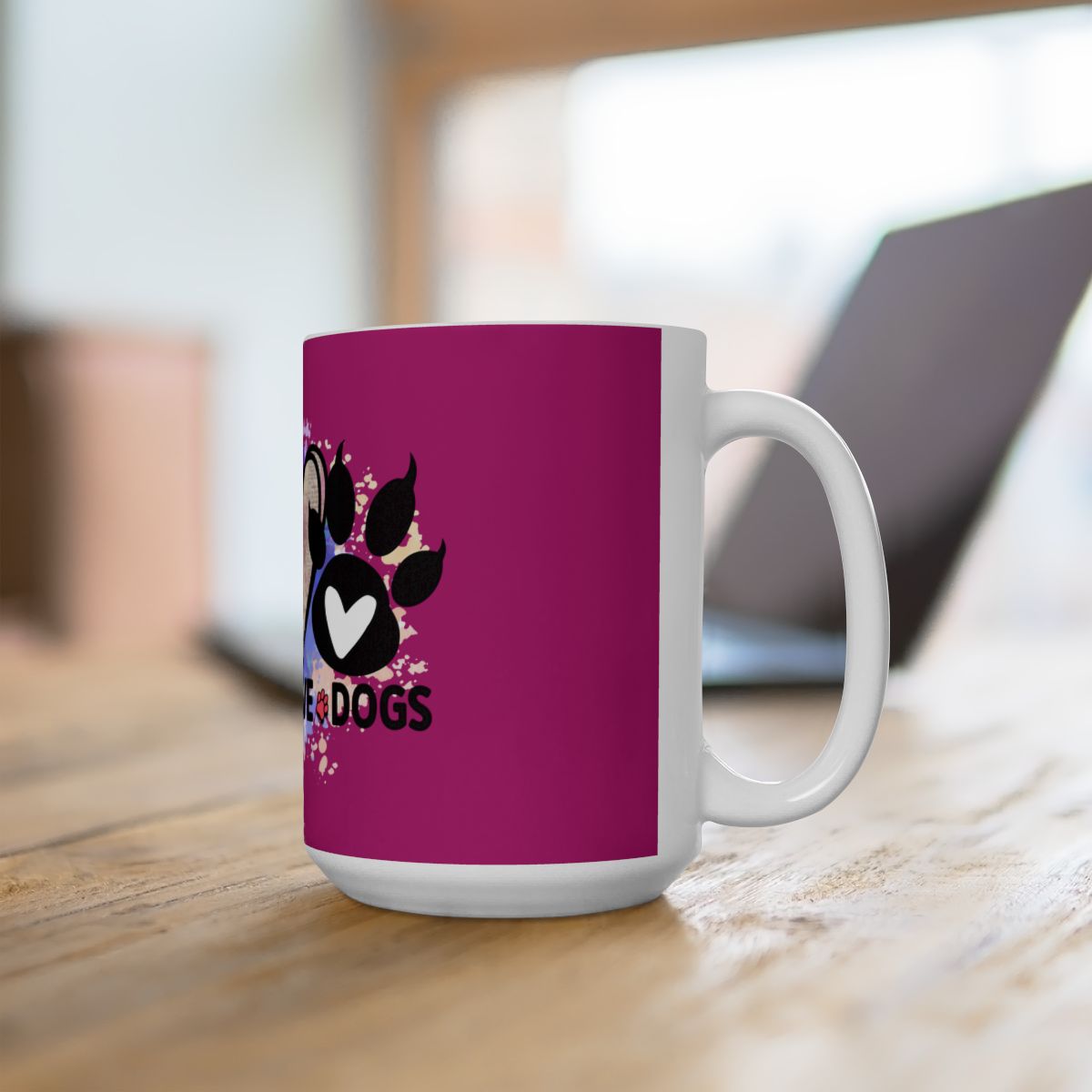Peace Love Dogs Coffee Mug – Cute & Durable Gift for Dog Lovers