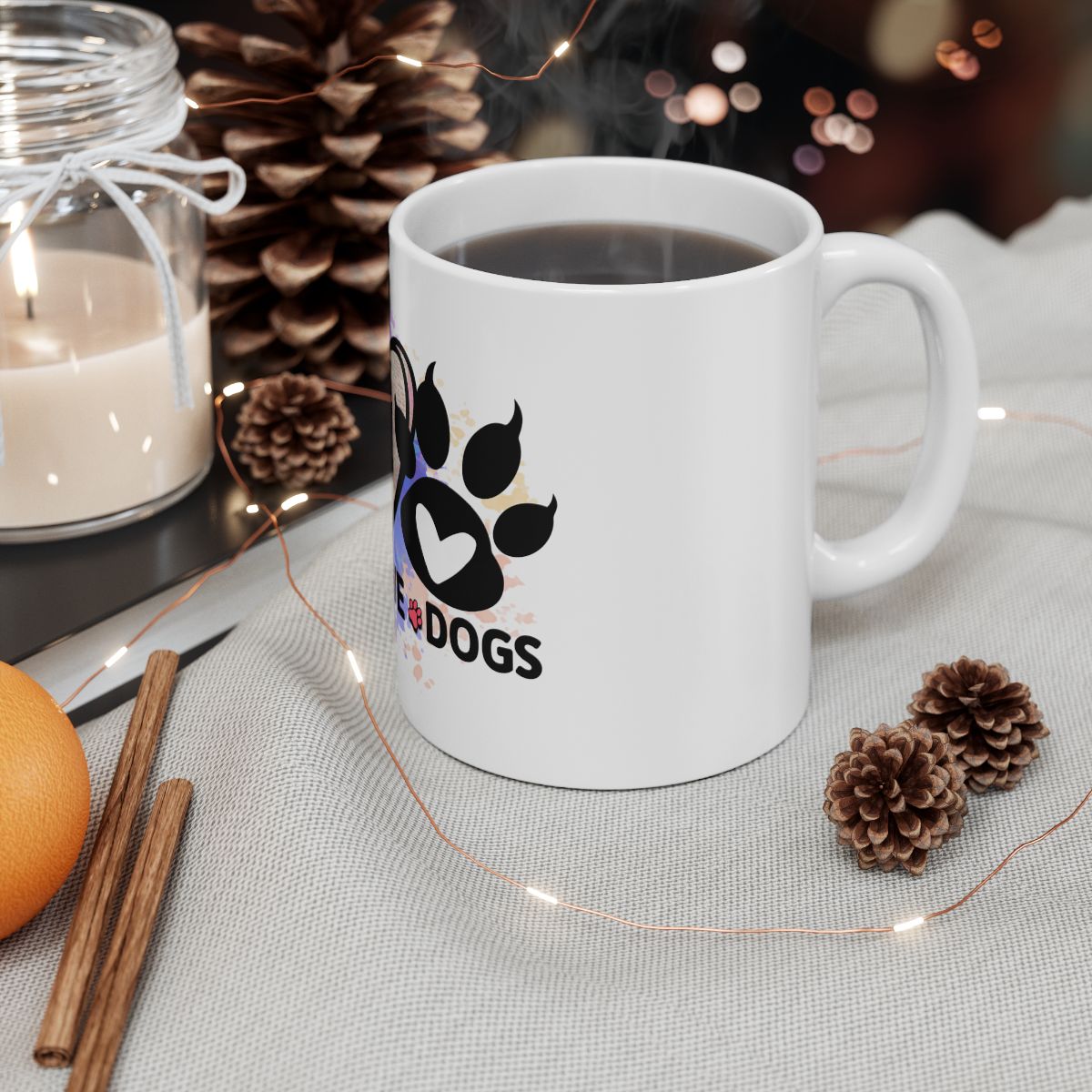 Peace Love Dogs Coffee Mug – Cute & Durable Gift for Dog Lovers