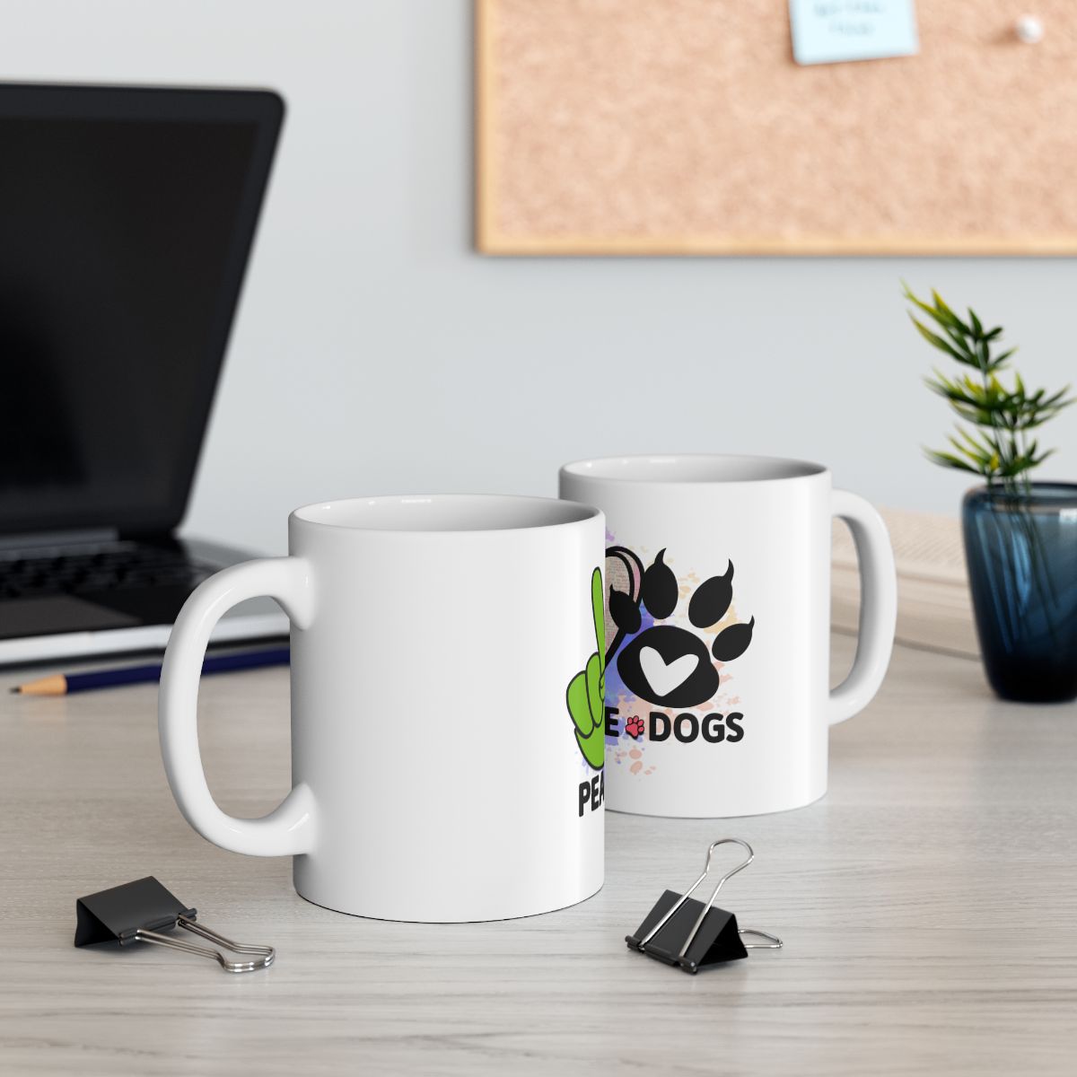 Peace Love Dogs Coffee Mug – Cute & Durable Gift for Dog Lovers
