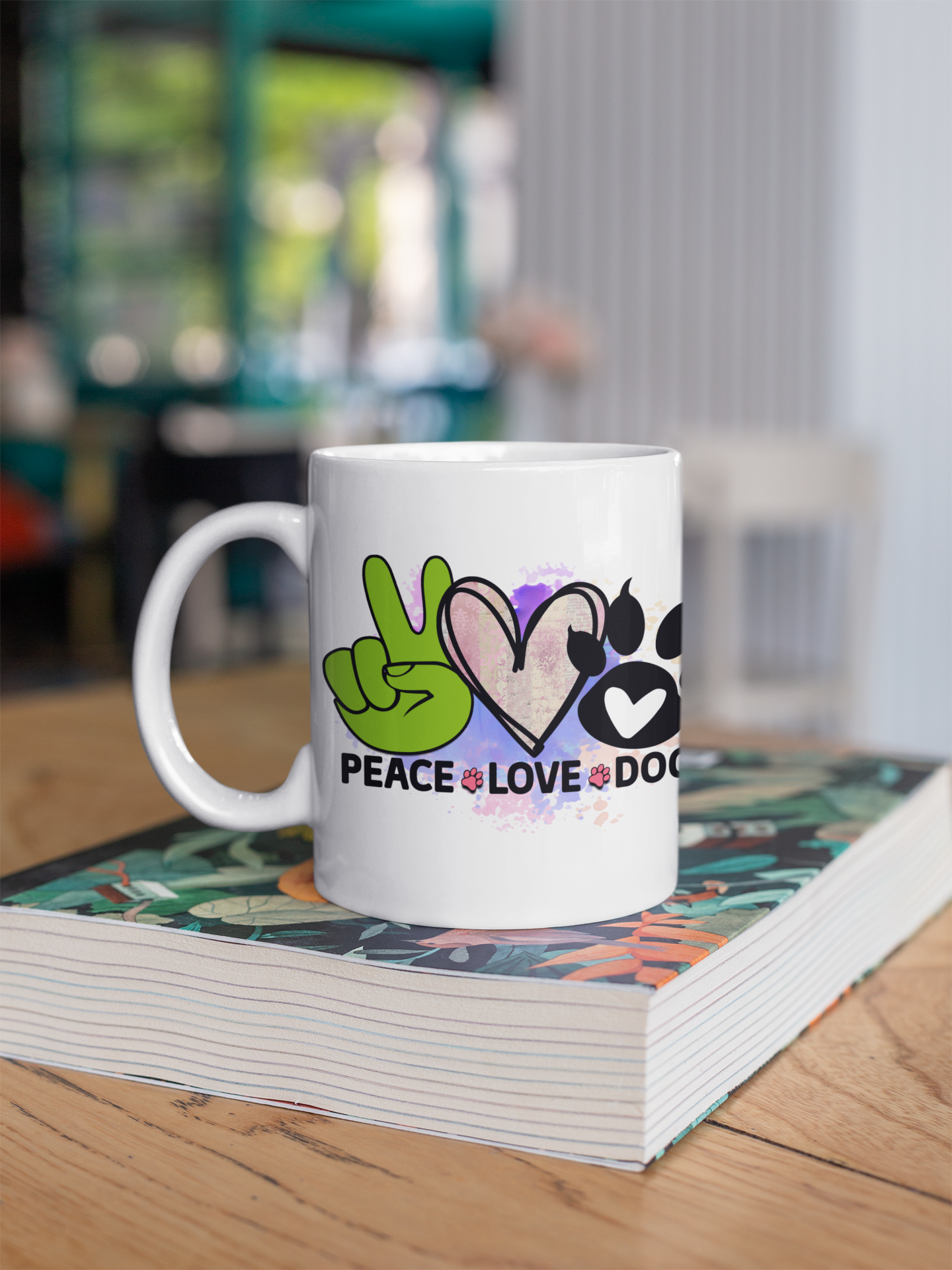 Peace Love Dogs Coffee Mug – Cute & Durable Gift for Dog Lovers