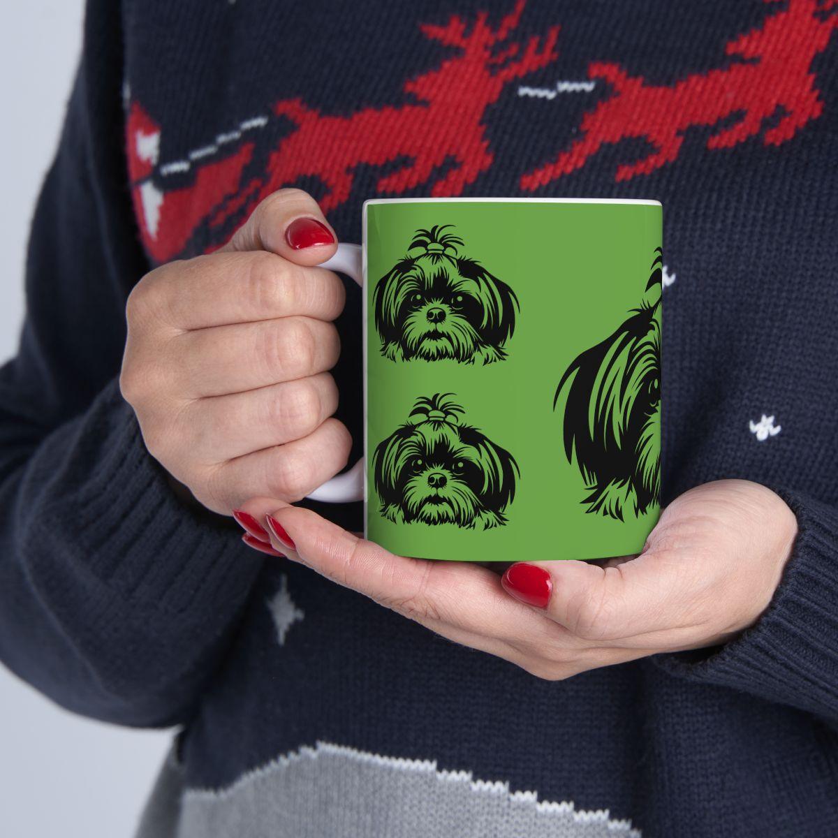 Shih-Tzu-Black-and-White-white-11oz-Mug, (11oz, ) - Shih Tzu Gifts