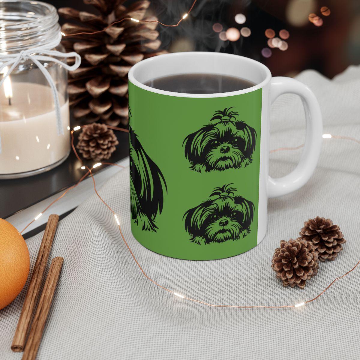 Shih-Tzu-Black-and-White-white-11oz-Mug, (11oz, ) - Shih Tzu Gifts
