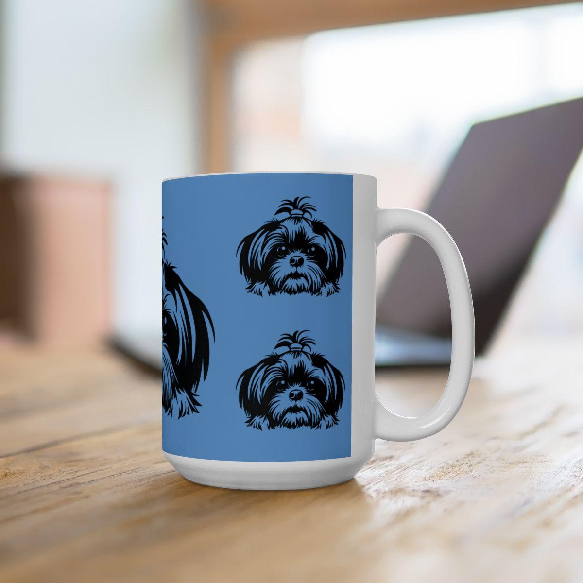Shih-Tzu-Black-and-White-white-11oz-Mug, (11oz, ) - Shih Tzu Gifts