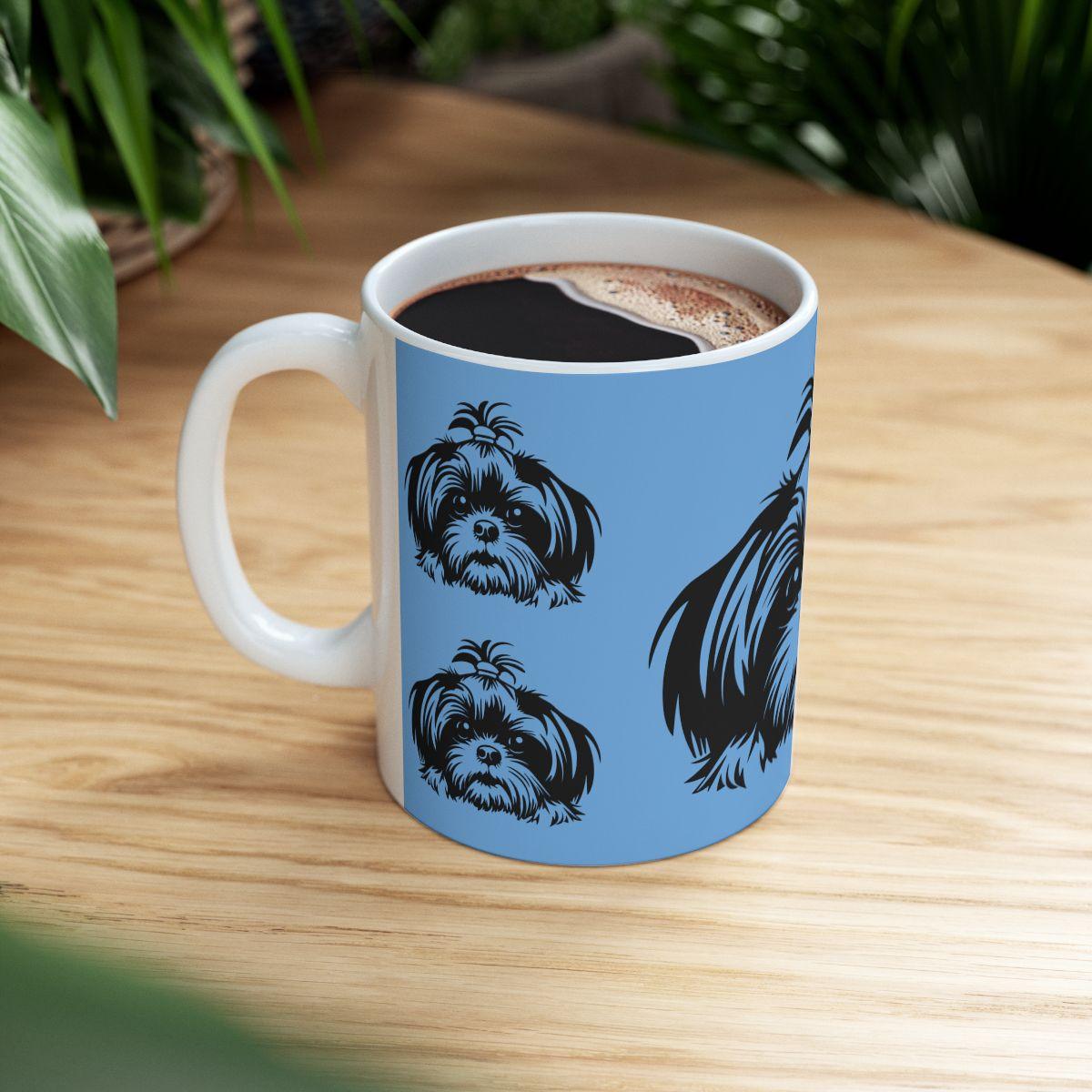 Shih-Tzu-Black-and-White-white-11oz-Mug, (11oz, ) - Shih Tzu Gifts