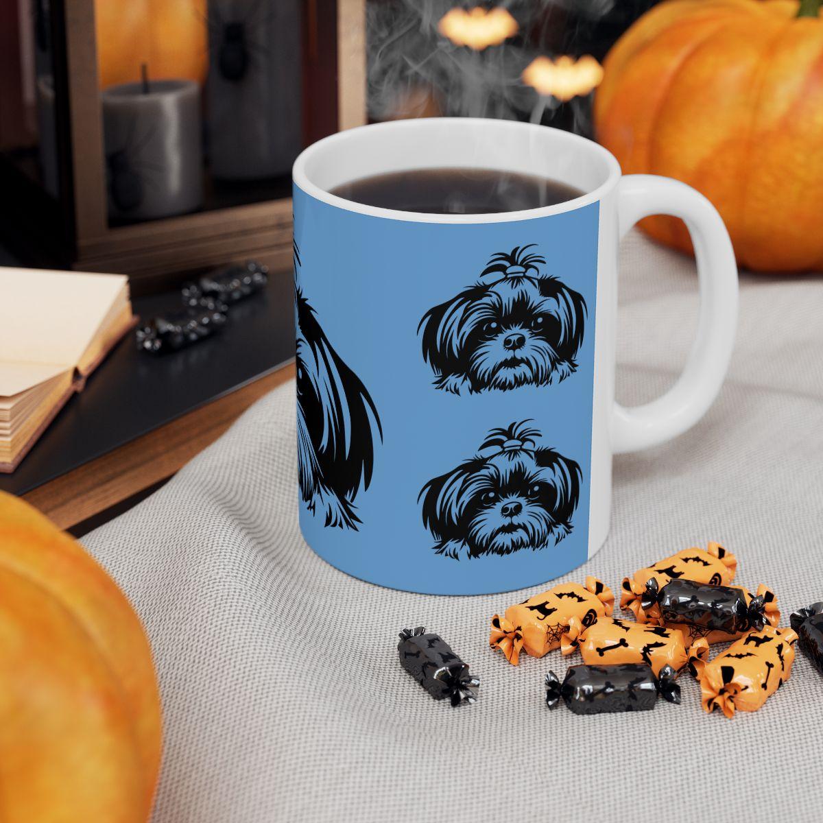 Shih-Tzu-Black-and-White-white-11oz-Mug, (11oz, ) - Shih Tzu Gifts