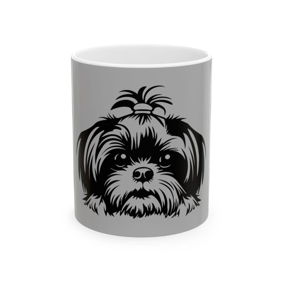 Shih-Tzu-Black-and-White-white-11oz-Mug, (11oz, ) - Shih Tzu Gifts
