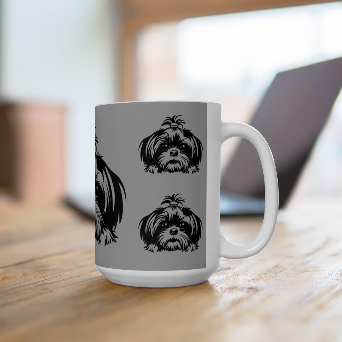 Shih-Tzu-Black-and-White-white-11oz-Mug, (11oz, ) - Shih Tzu Gifts