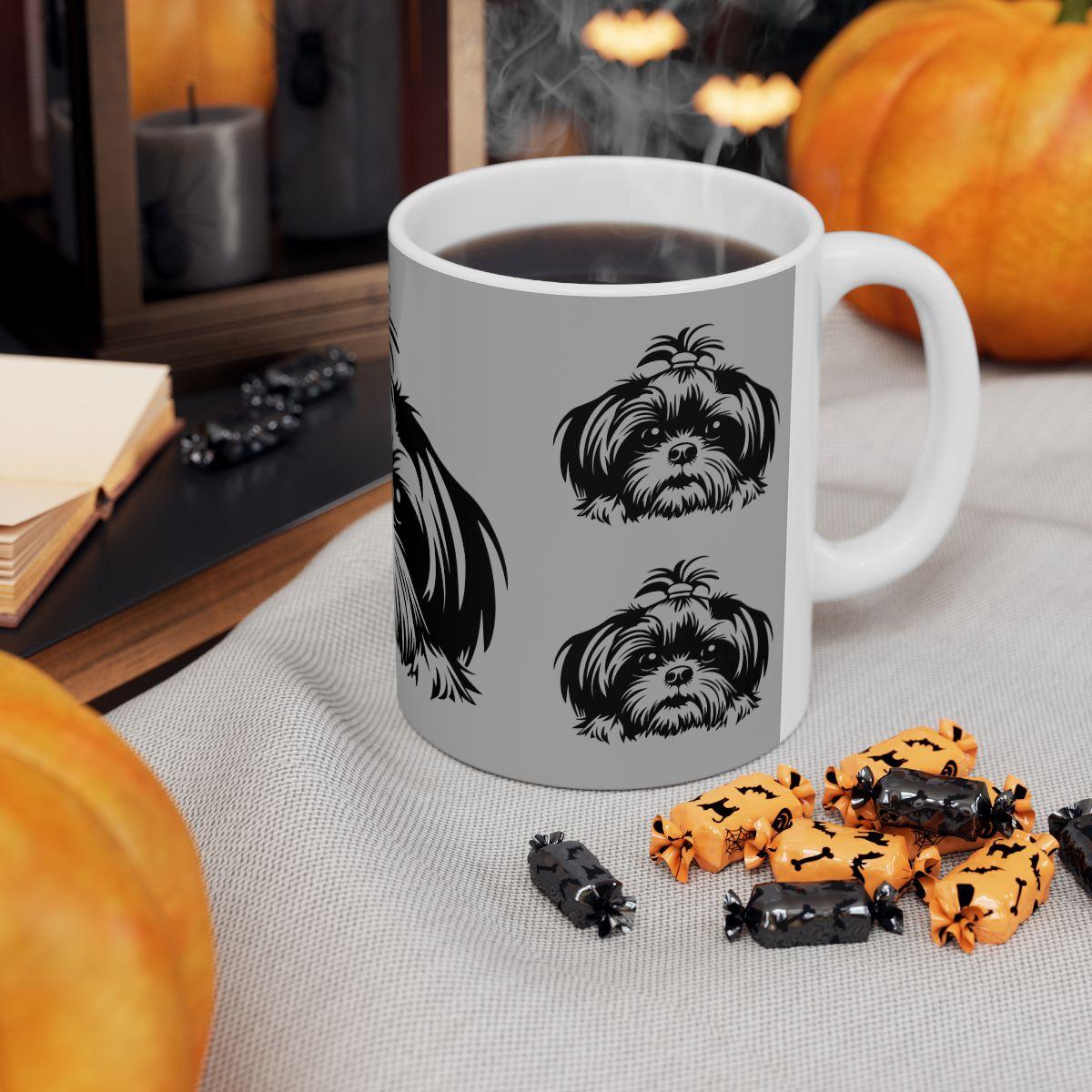 Shih-Tzu-Black-and-White-white-11oz-Mug, (11oz, ) - Shih Tzu Gifts