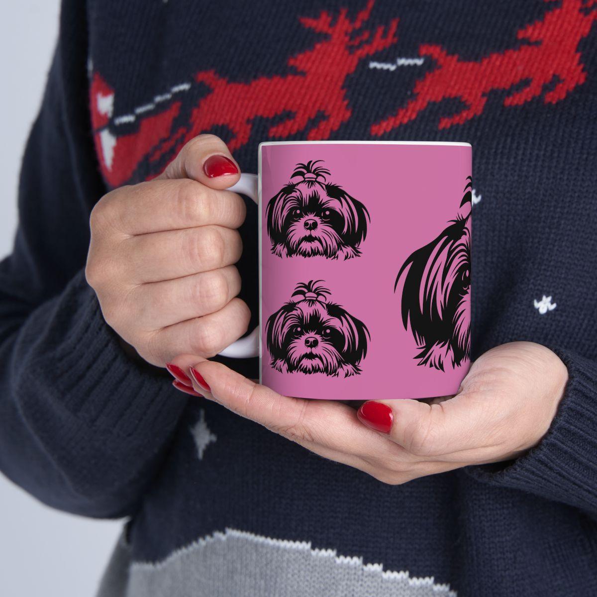 Shih-Tzu-Black-and-White-white-11oz-Mug, (11oz, ) - Shih Tzu Gifts