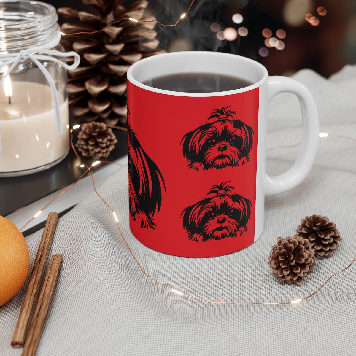 Shih-Tzu-Black-and-White-white-11oz-Mug, (11oz, ) - Shih Tzu Gifts