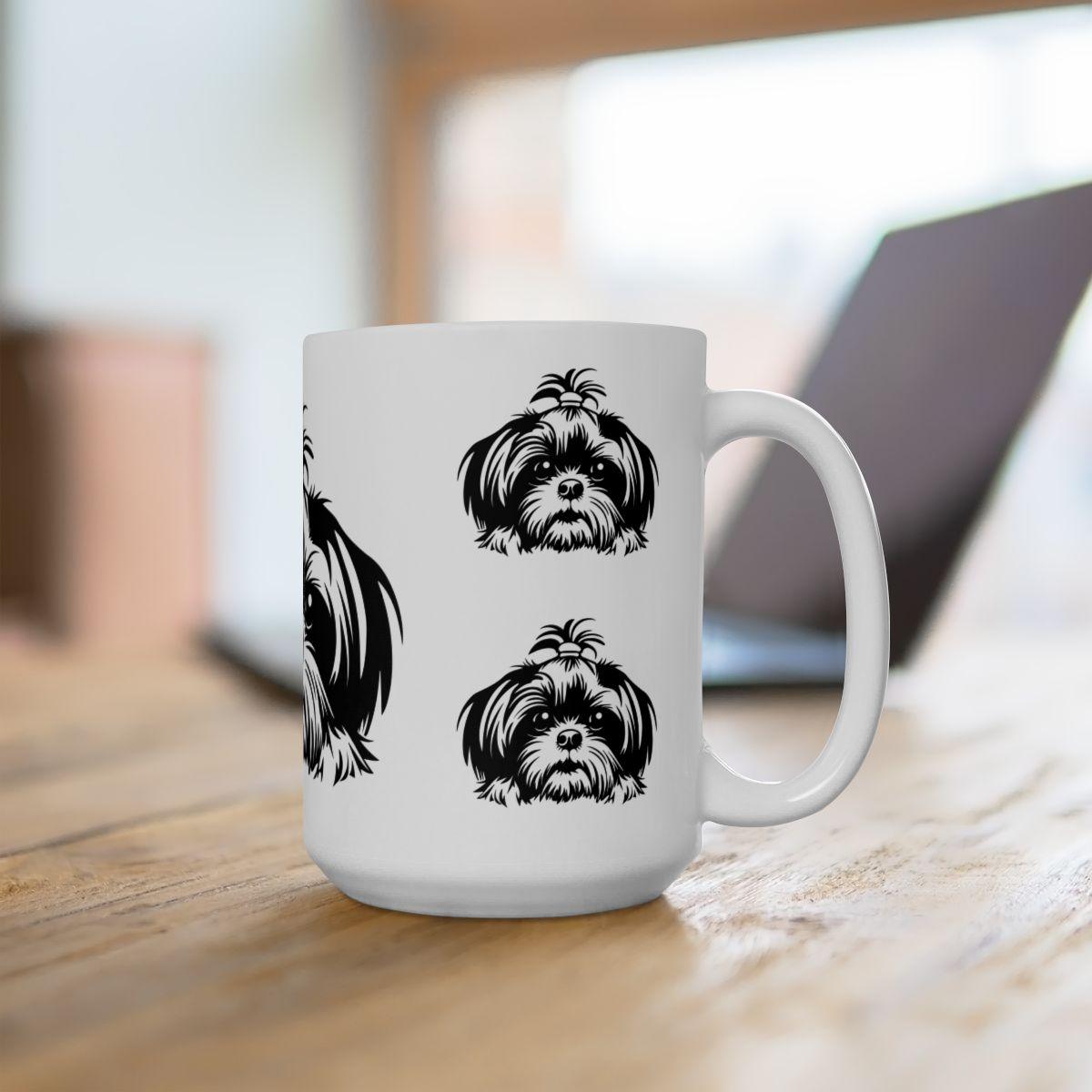 Shih-Tzu-Black-and-White-white-11oz-Mug, (11oz, ) - Shih Tzu Gifts