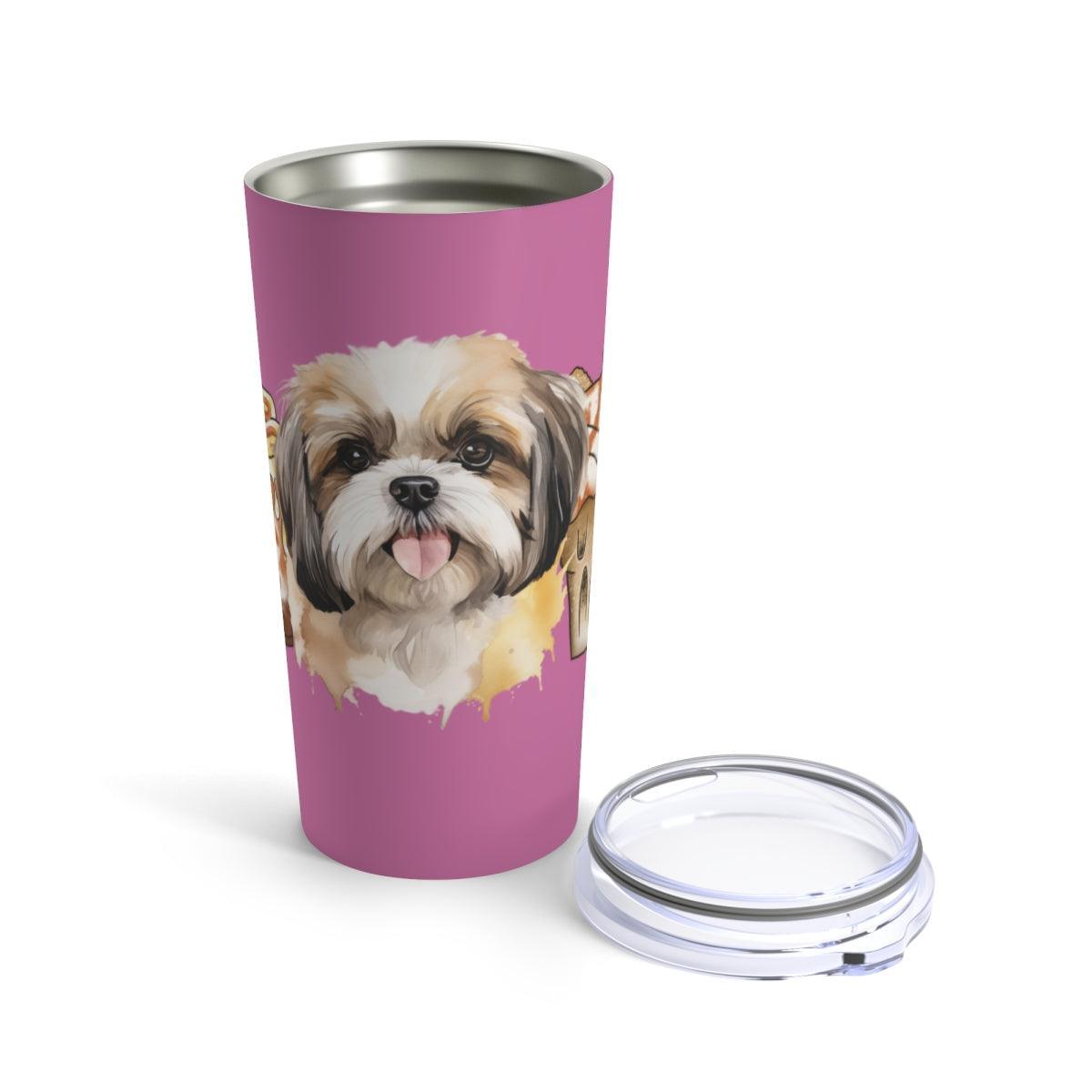 Shih Tzu With Ice Coffee Tumbler - Shih Tzu Gifts