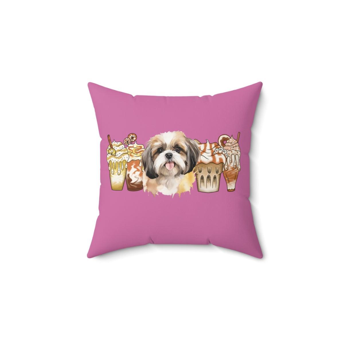 Shih Tzu With Ice Coffee Pillow - Shih Tzu Gifts