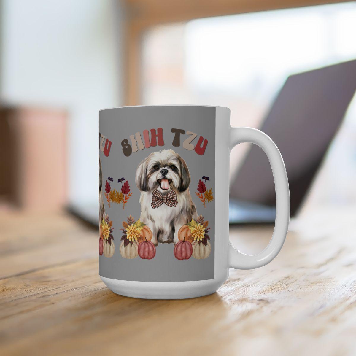 Shih Tzu In Fall Ceramic Mug - Shih Tzu Gifts