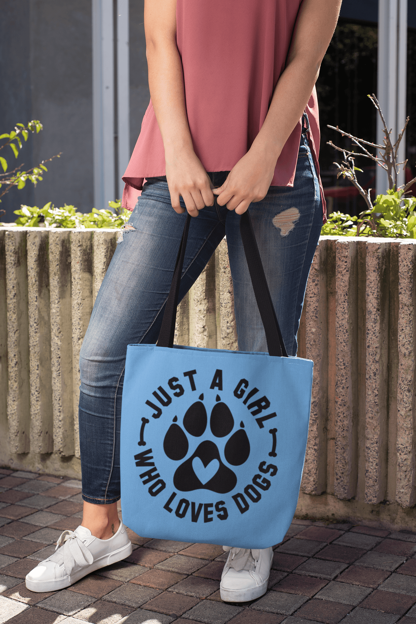 Just a Girl Who Loves Dogs Tote Bag