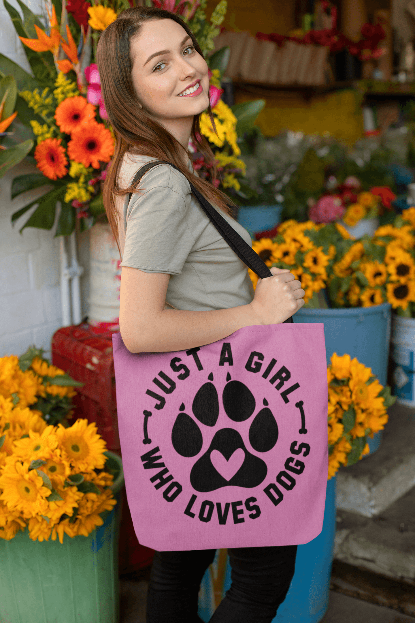 Just a Girl Who Loves Dogs Tote Bag
