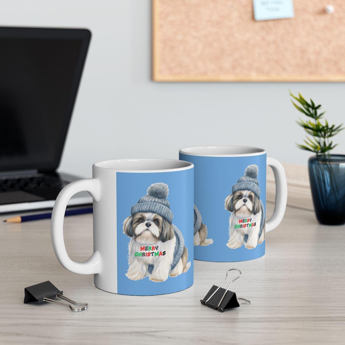 Merry Christmas Shih Tzu Mug – Festive Gift for Shih Tzu Lovers & Owners - Shih Tzu Gifts