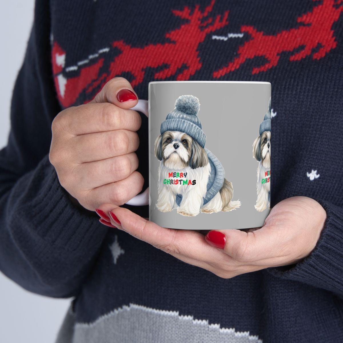 Merry Christmas Shih Tzu Mug – Festive Gift for Shih Tzu Lovers & Owners - Shih Tzu Gifts