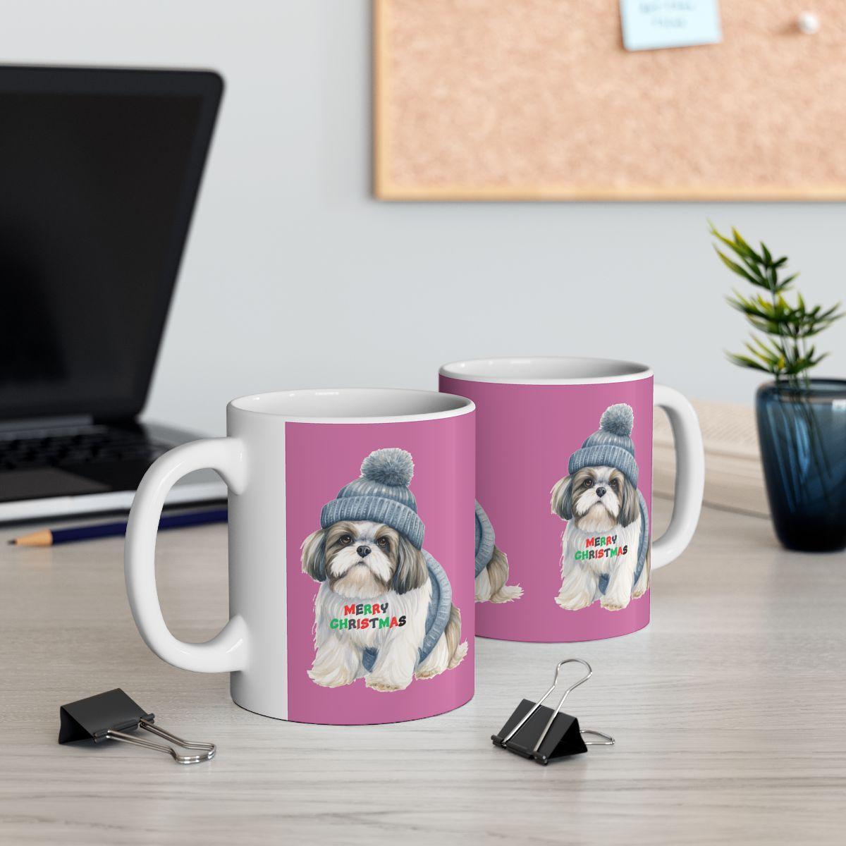Merry Christmas Shih Tzu Mug – Festive Gift for Shih Tzu Lovers & Owners - Shih Tzu Gifts