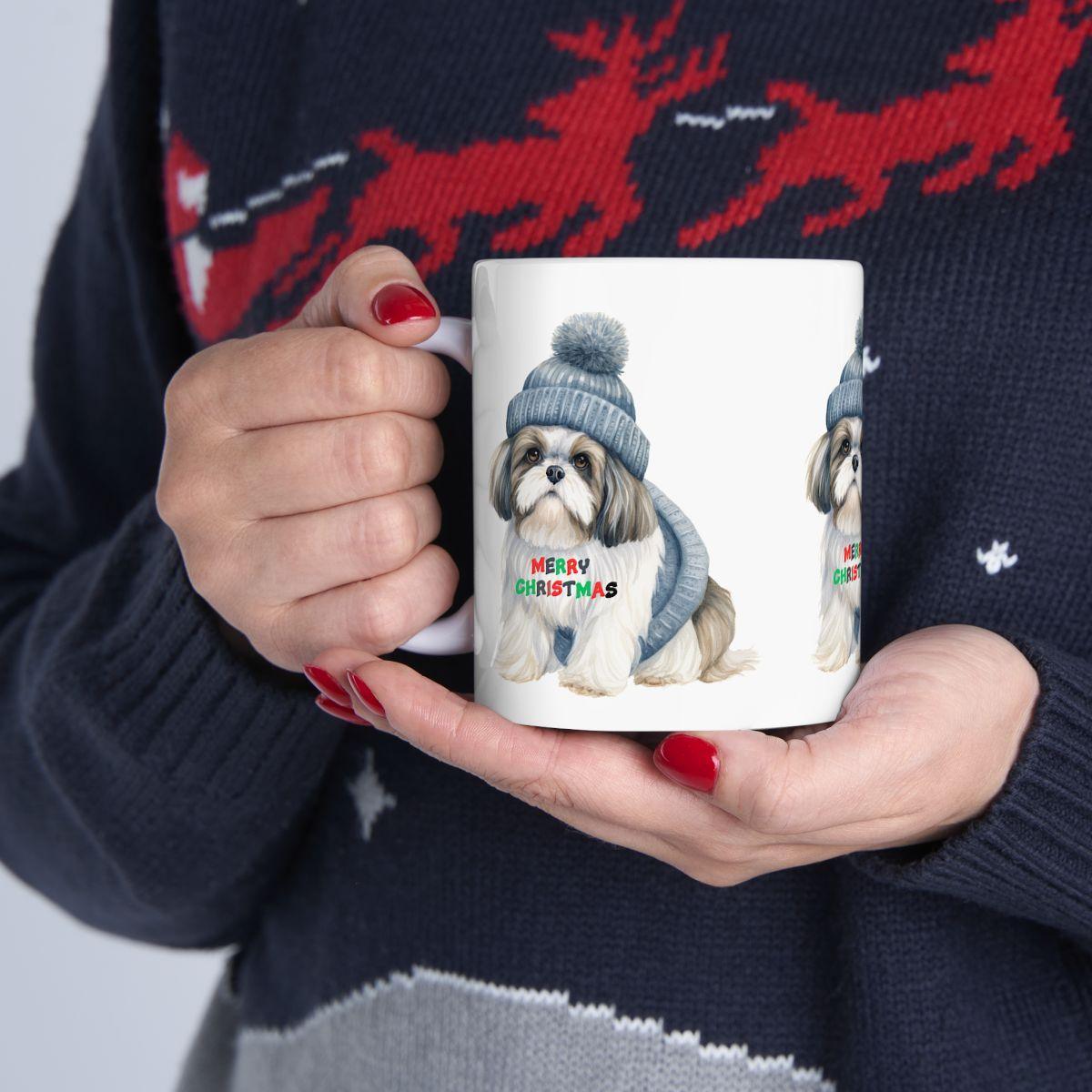 Merry Christmas Shih Tzu Mug – Festive Gift for Shih Tzu Lovers & Owners - Shih Tzu Gifts