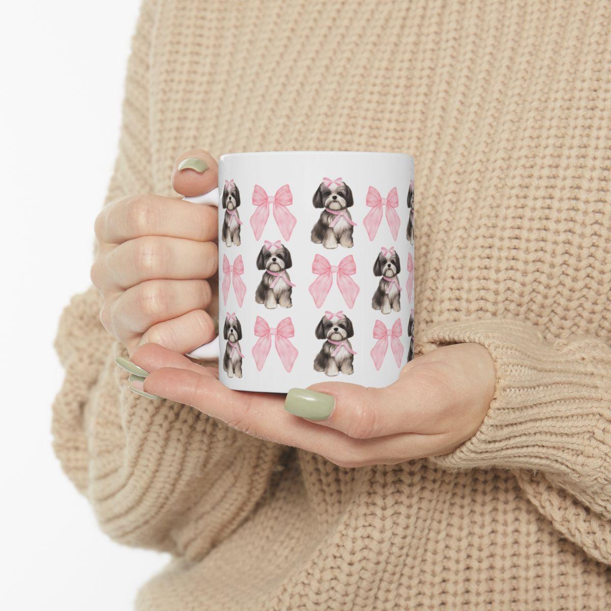 Shih Tzu with Pink Bows Mug – Perfect Gift for Shih Tzu Owners & Lovers